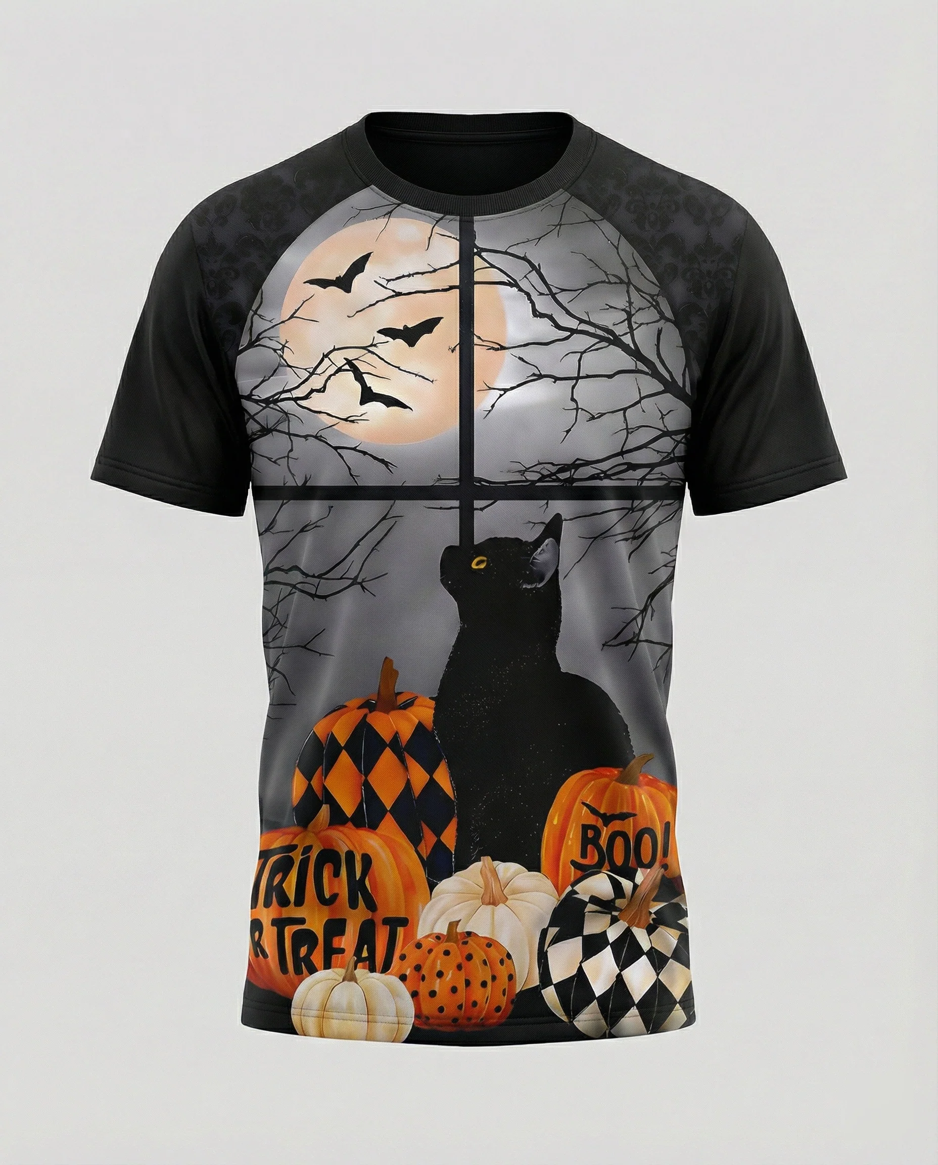 Kurzarmshirt Totenkopf Print Damen - Image 38