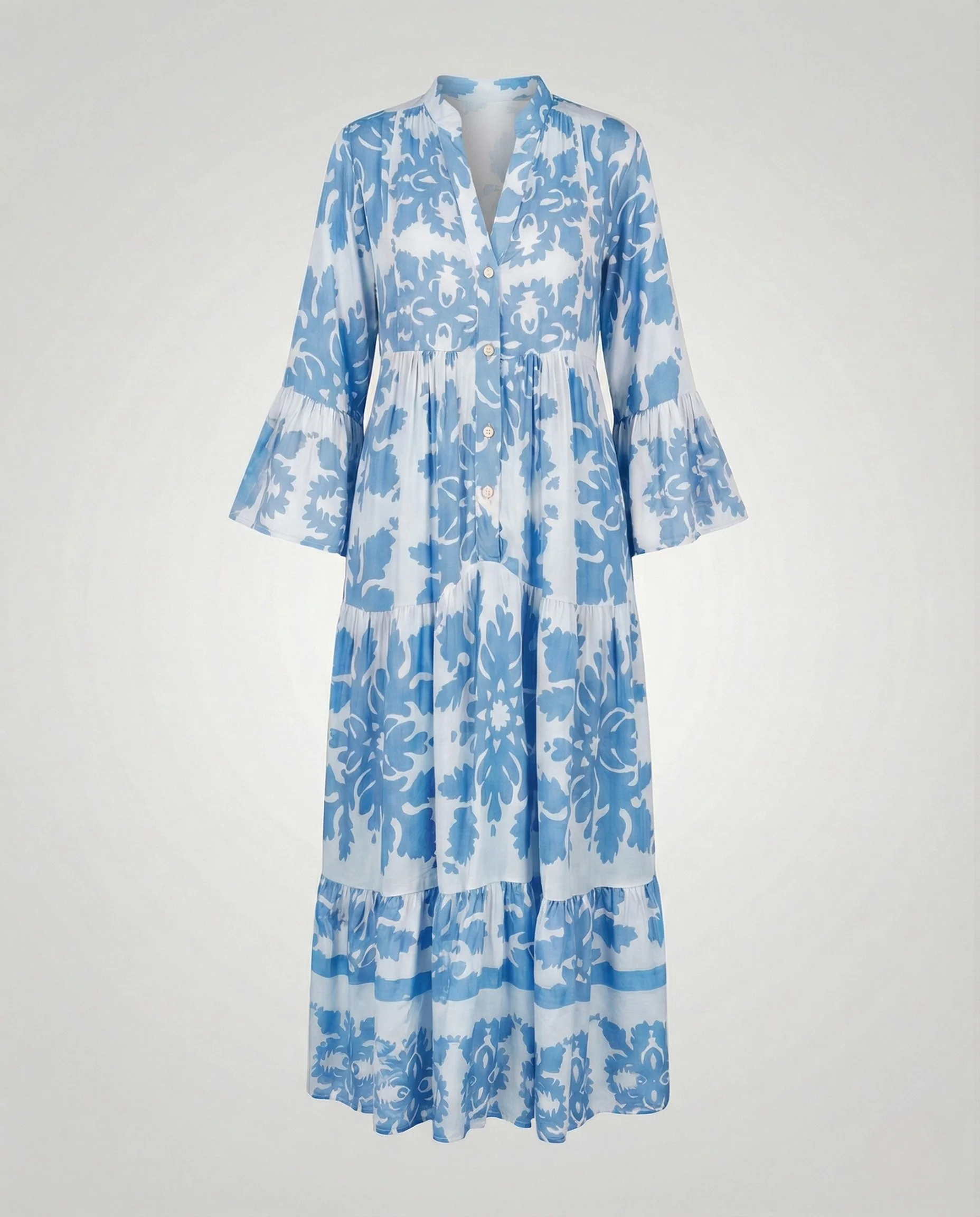 Damen Maxikleid Sommer Ornament Print - Image 7