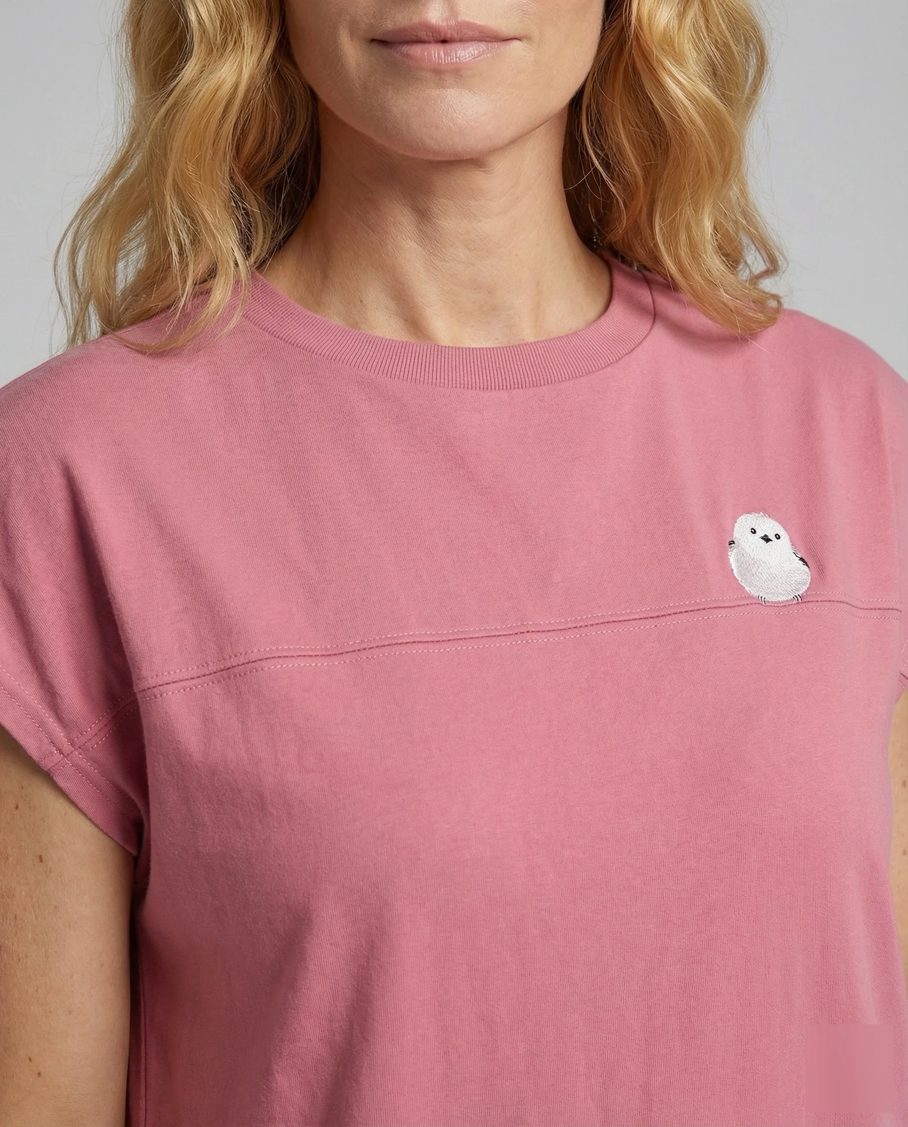 Damen T Shirt Kleid Stickerei - Image 3