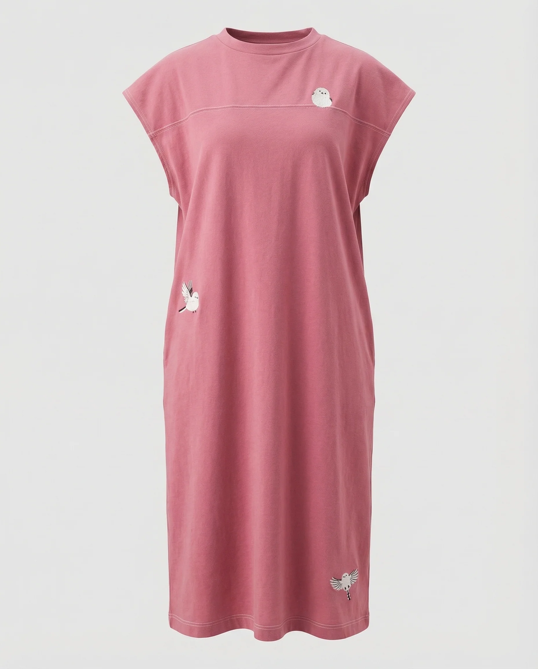 Damen T Shirt Kleid Stickerei - Image 5