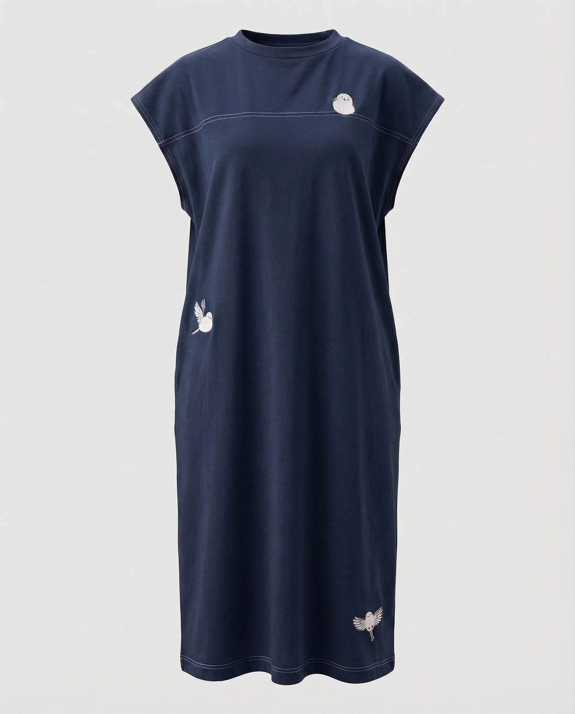 Damen T Shirt Kleid Stickerei - Image 6