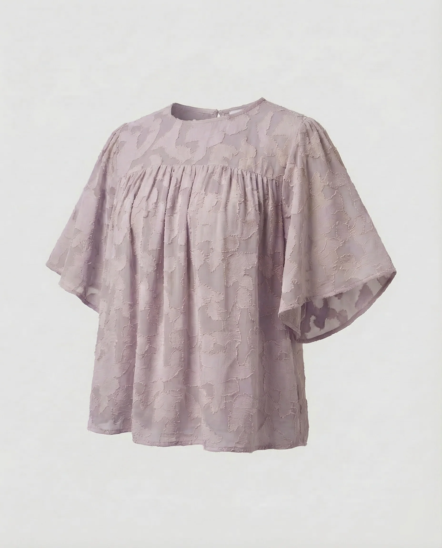 Damen Jacquard Bluse Kurzarm - Image 8