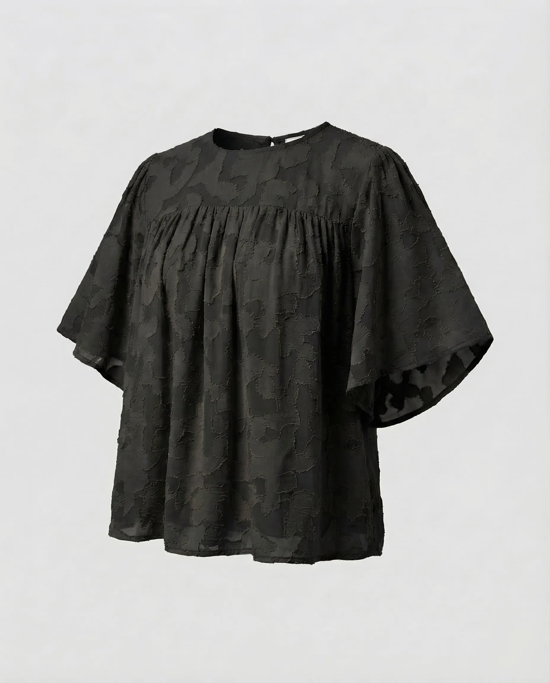 Damen Jacquard Bluse Kurzarm - Image 9