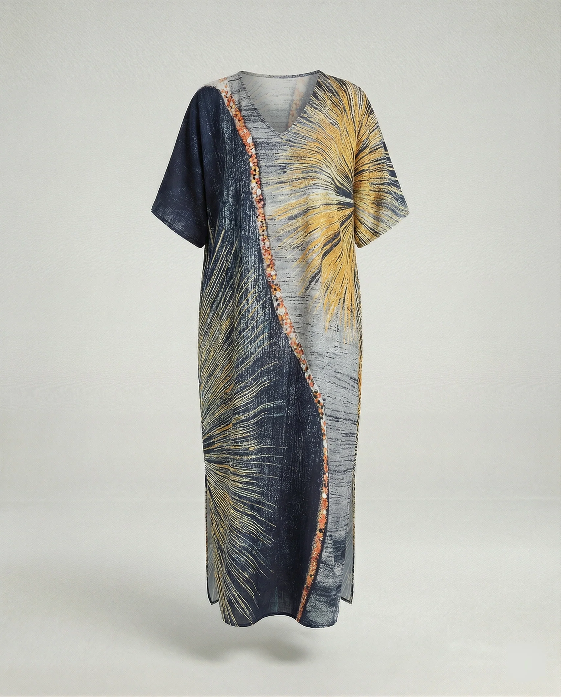 Damen Strandkleid Kimono mit Gürtel - Image 8