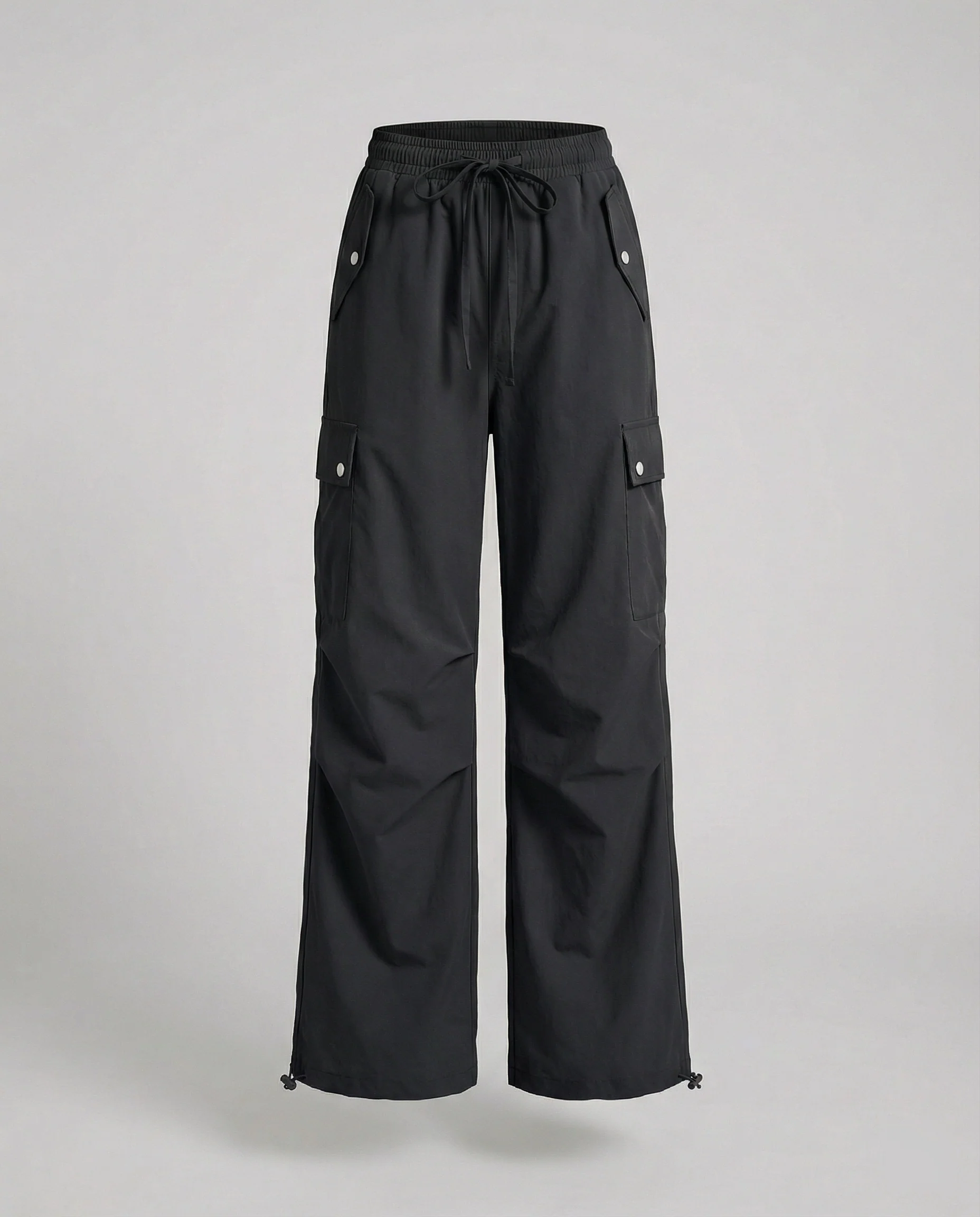 Luftig weite Cargohose mit hoher Taille Tunnelzug und Kordelabschluss Heidi-Mode - Image 7