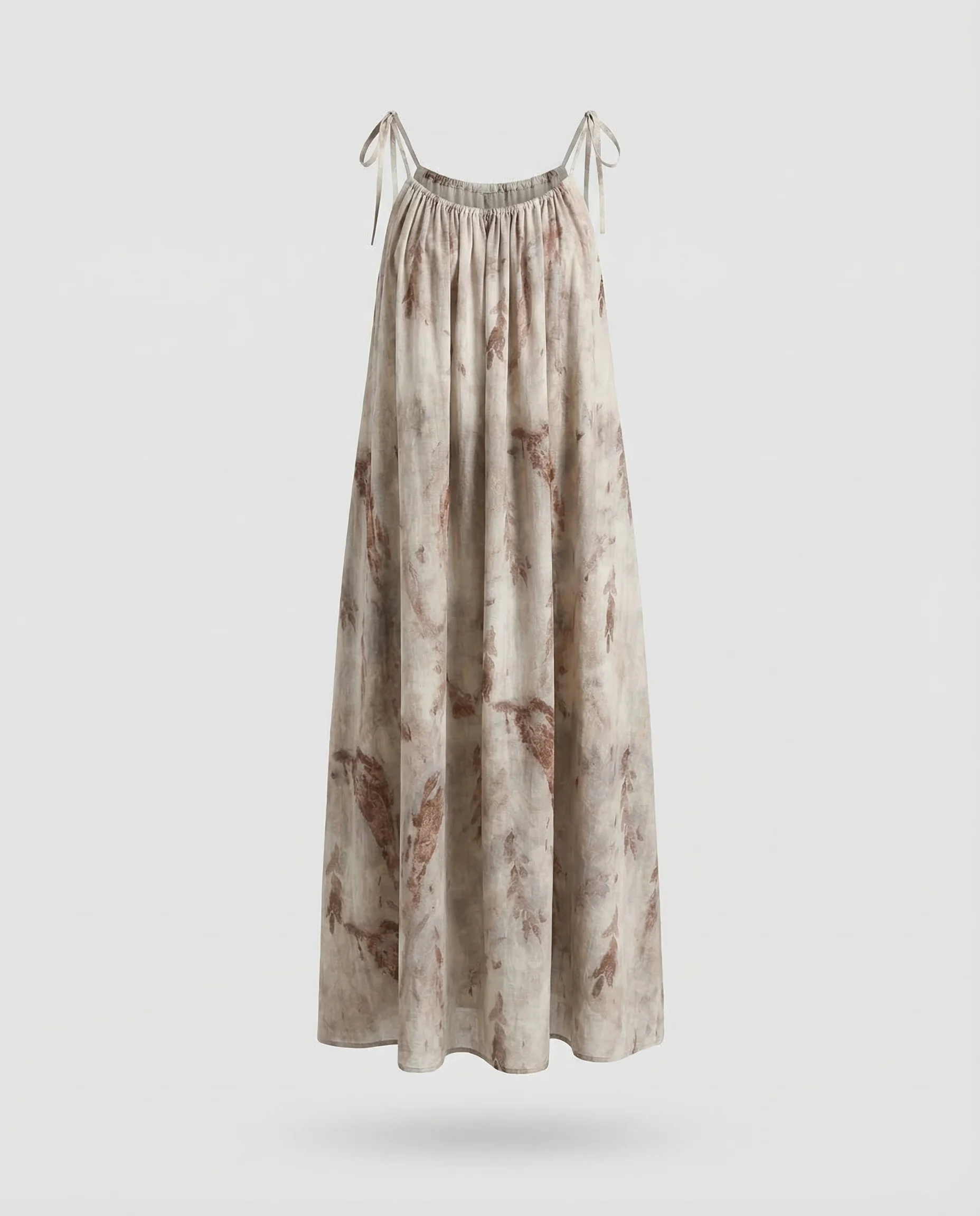 Damen Leinen Maxikleid Träger - Image 5