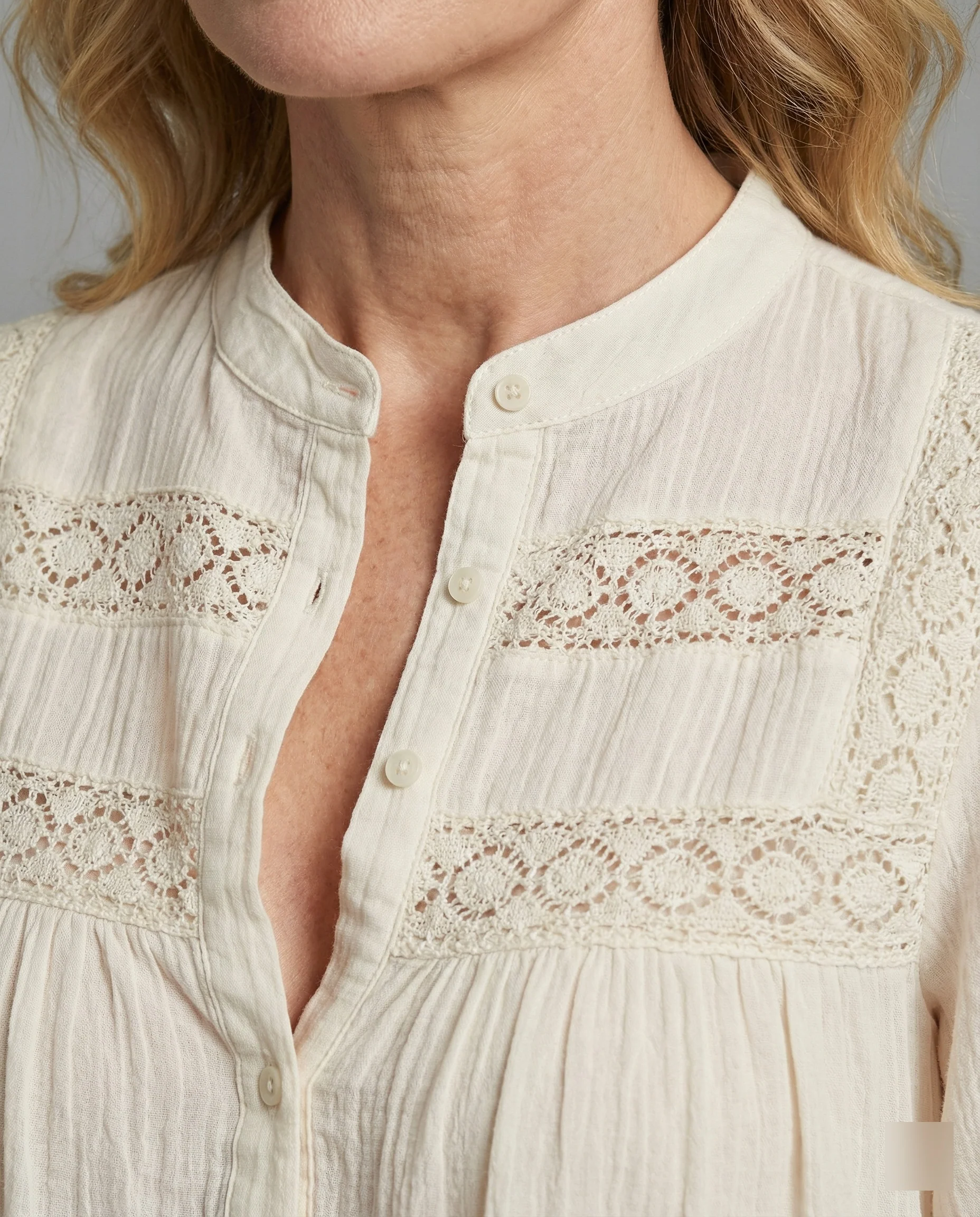 Baumwoll Bluse Damen mit Stickerei - Image 4