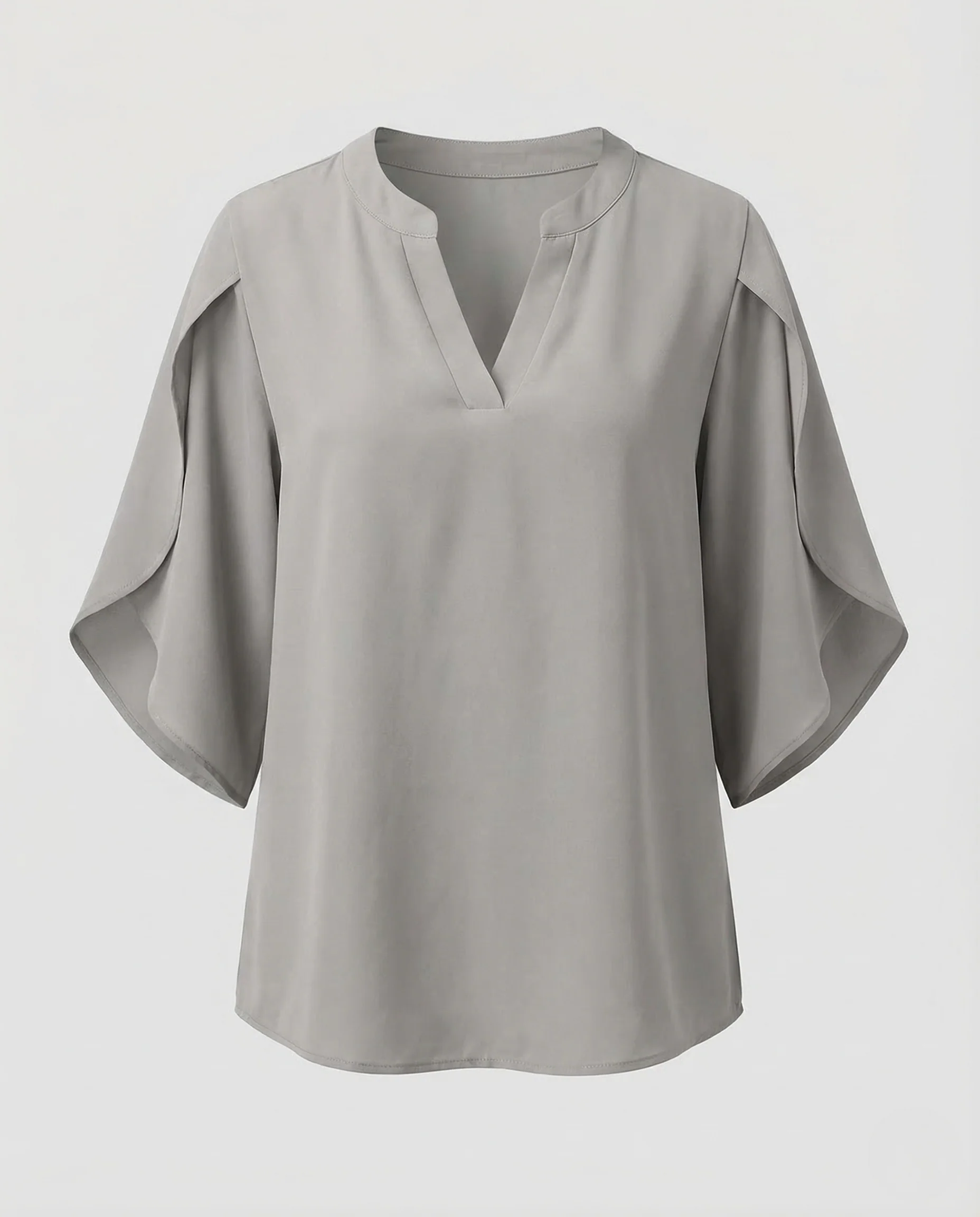 Damen Chiffonbluse Tief Ausschnitt - Image 5