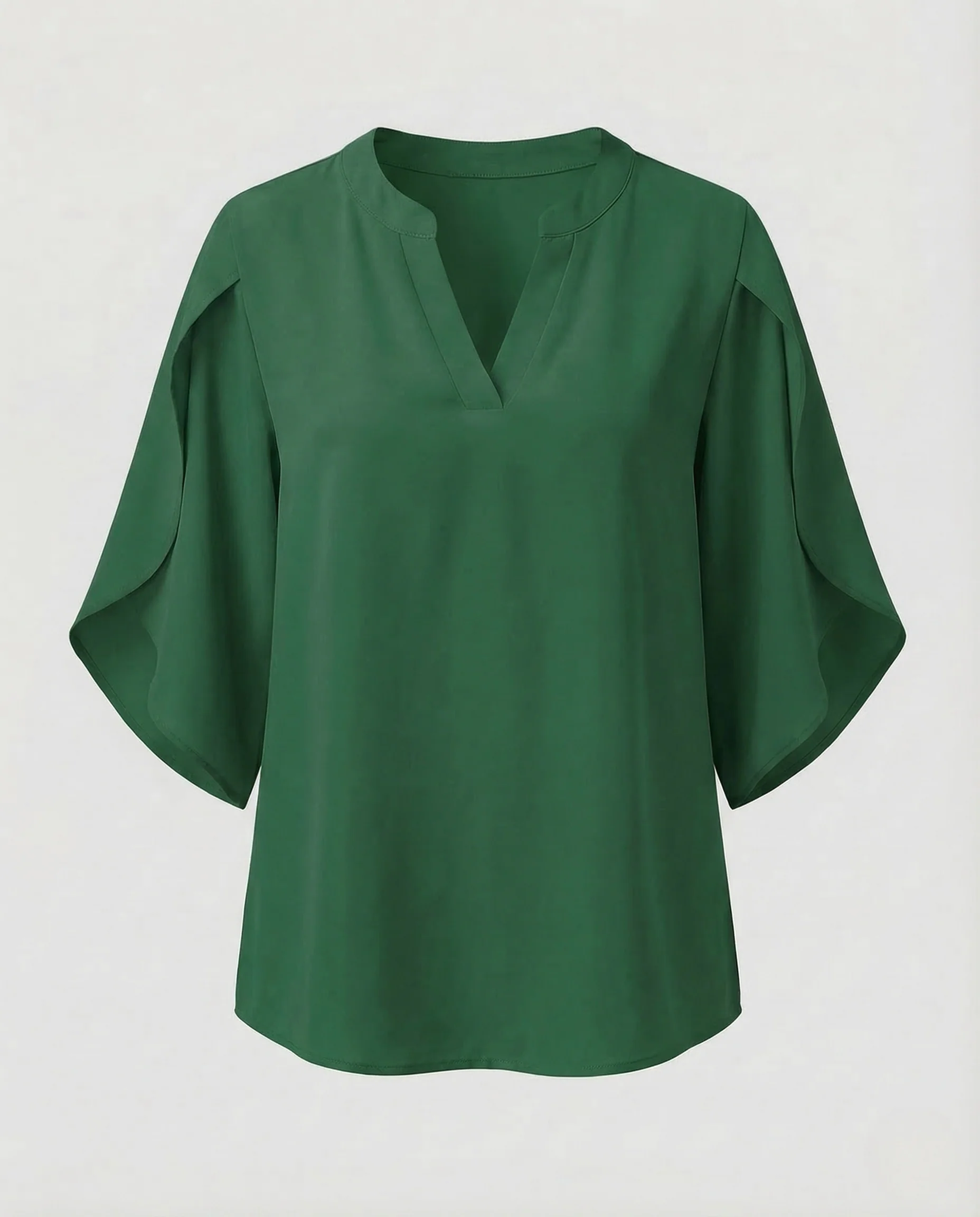 Damen Chiffonbluse Tief Ausschnitt - Image 6