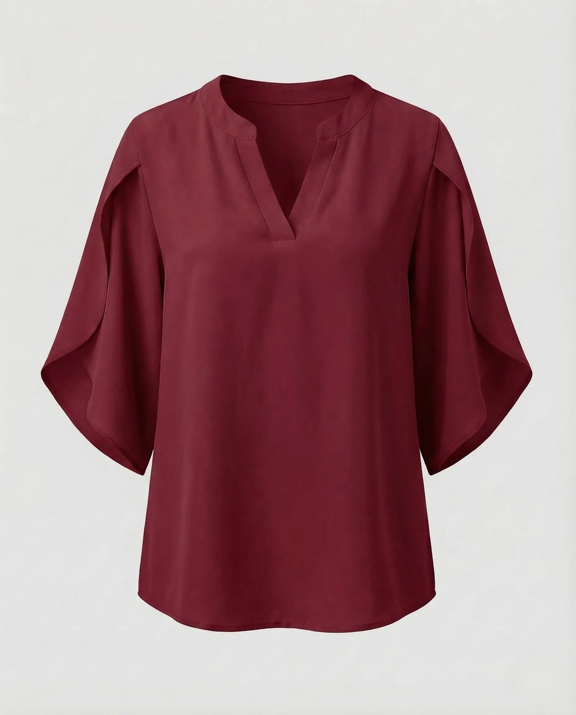 Damen Chiffonbluse Tief Ausschnitt - Image 8