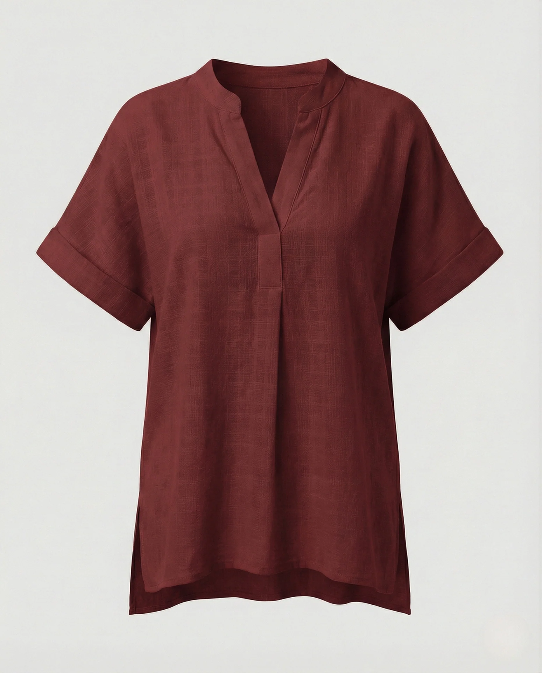 Damen Tunika Bluse V-Ausschnitt - Image 11
