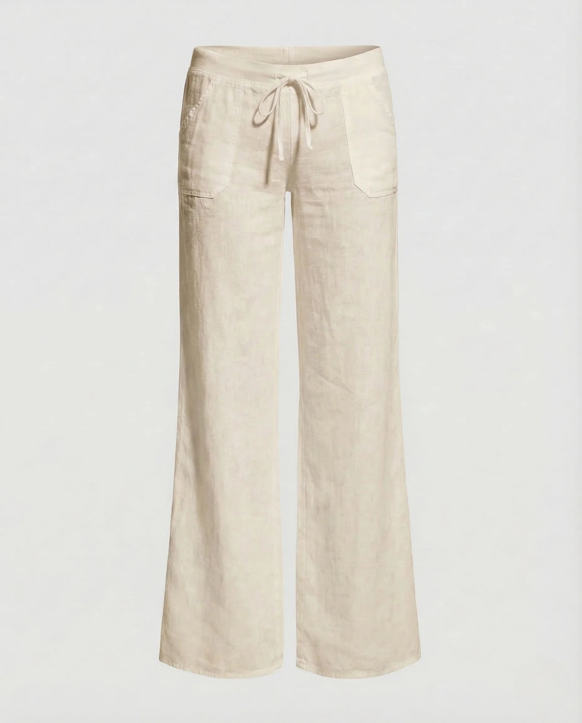 Damen Leinenhose Weit Tunnelzug - Image 11