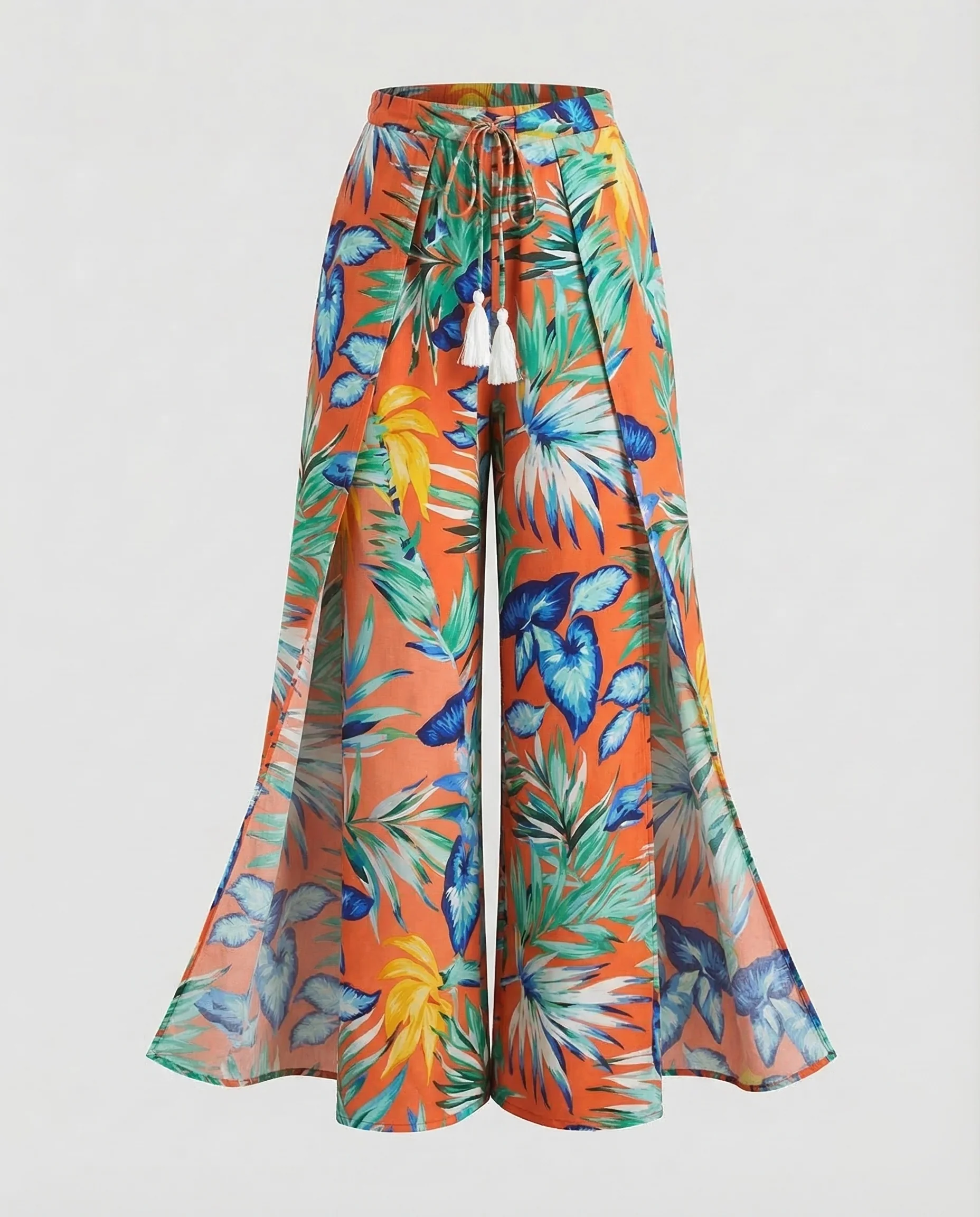 Damen Palazzo Hose Schlitz - Image 8