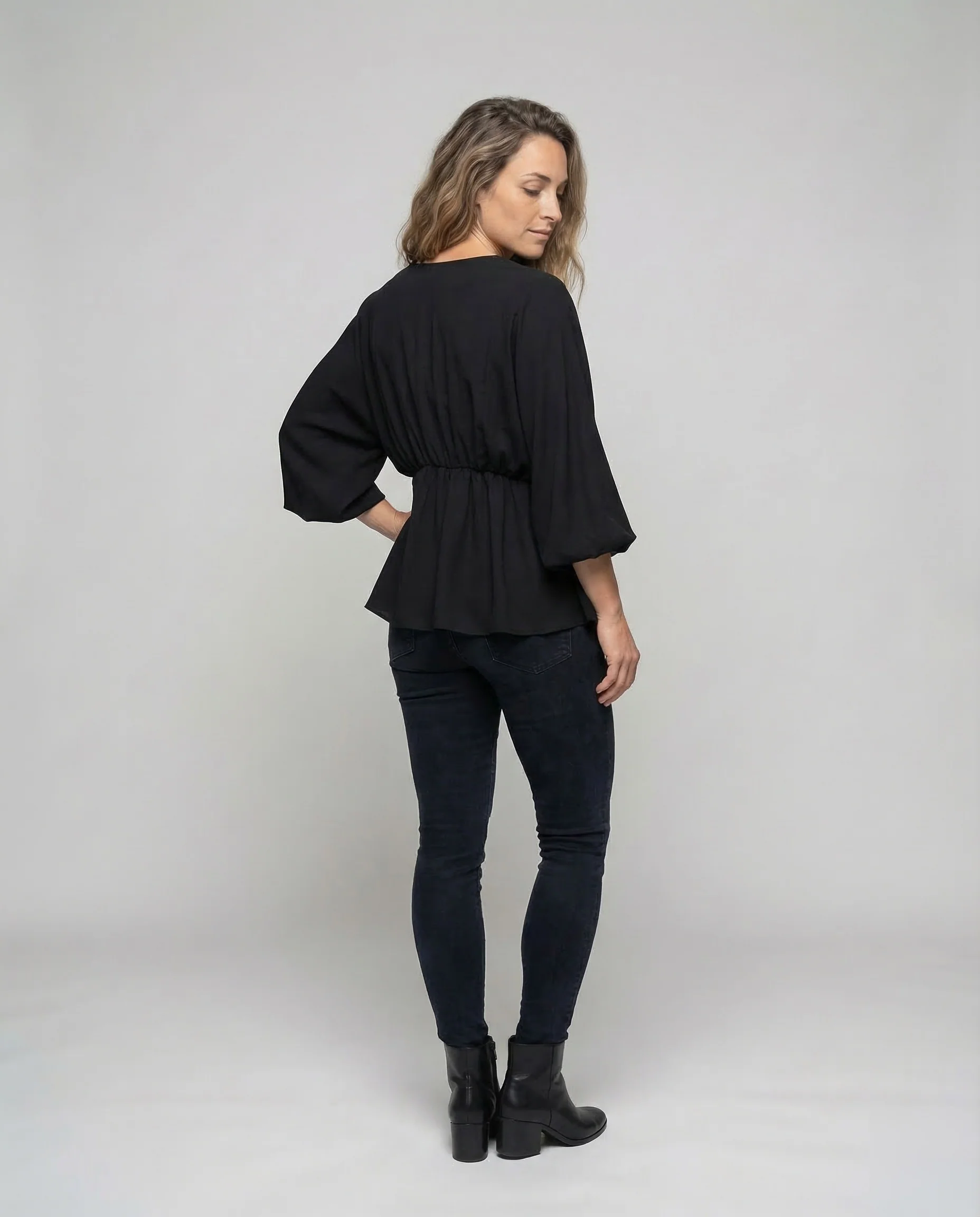 Damen Tunika Bluse Fledermausärmel - Image 4