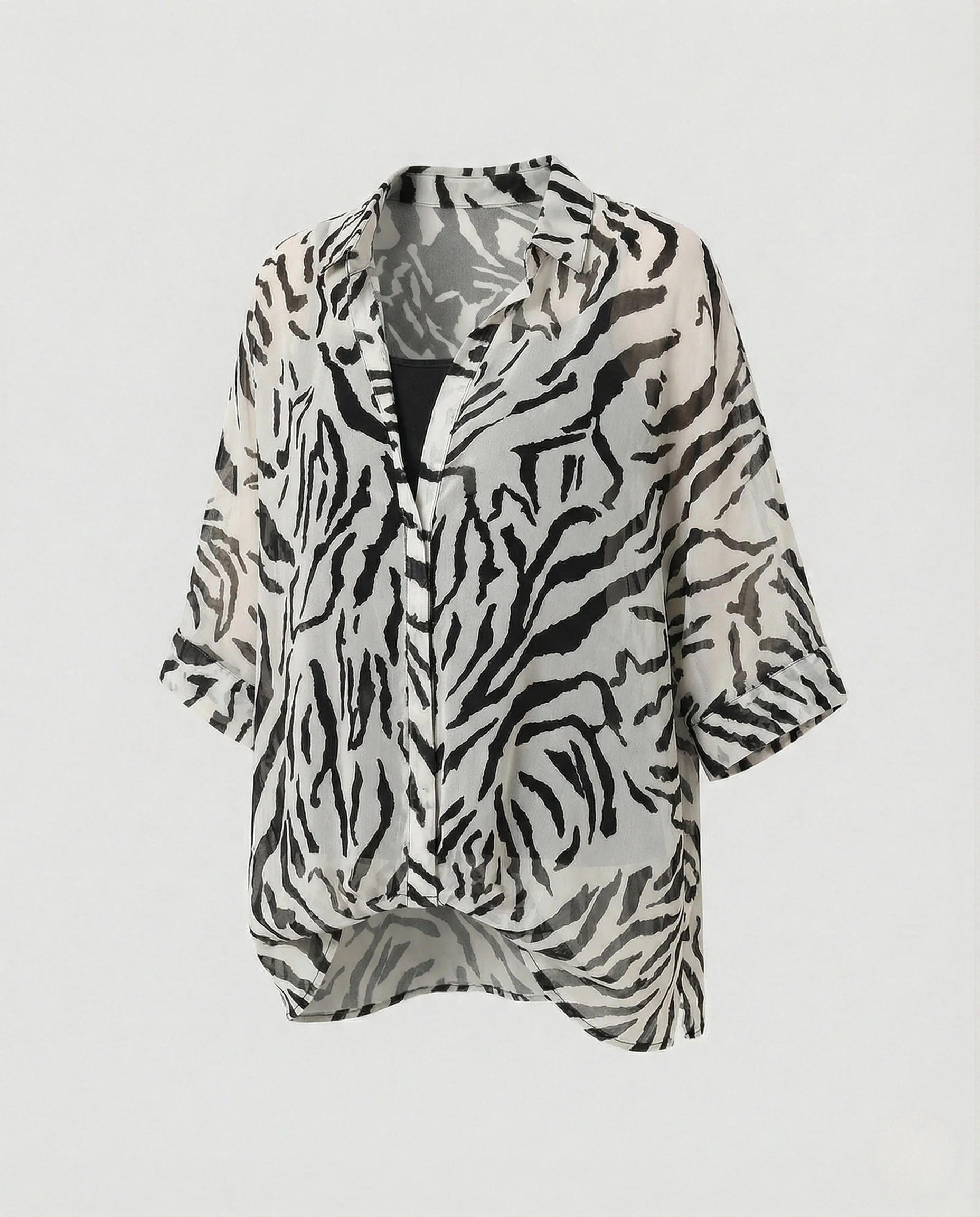 Damen Zebrabluse im Kurzschnitt - Image 6