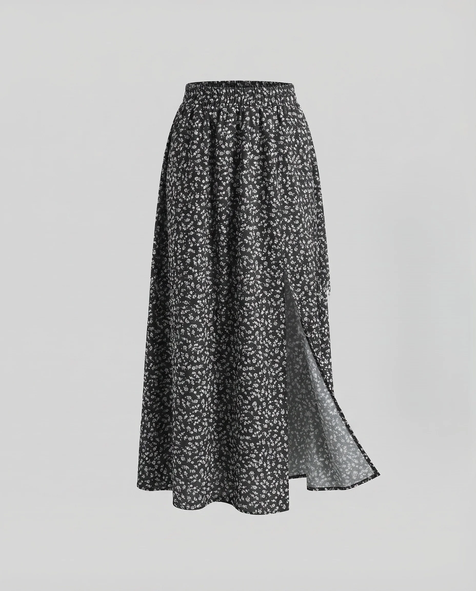 Maxirock Damen Blumenprint Schlitz - Image 5