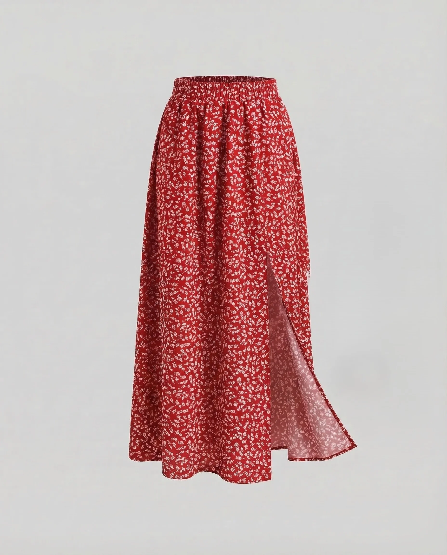 Maxirock Damen Blumenprint Schlitz - Image 8