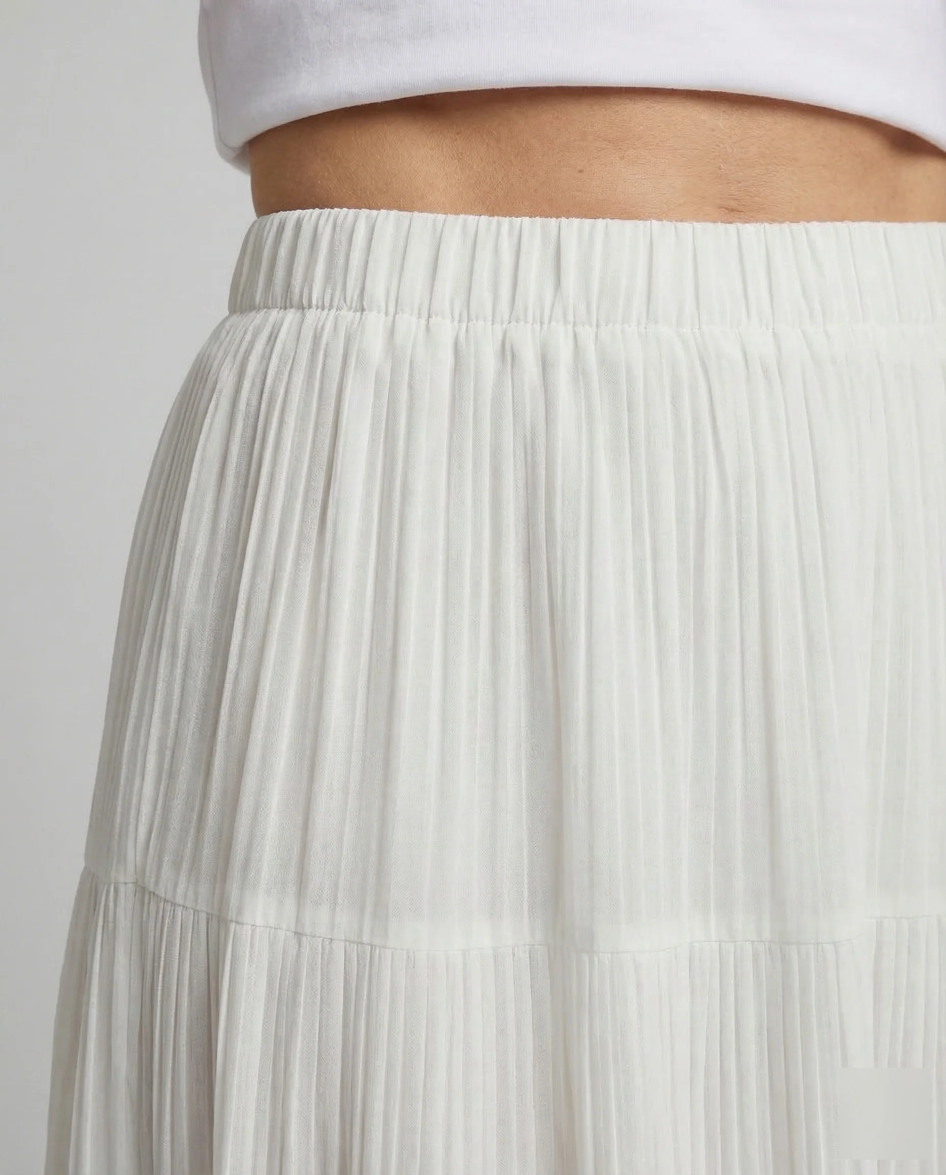 Damen Plisseerock Maxi Stufen - Image 3