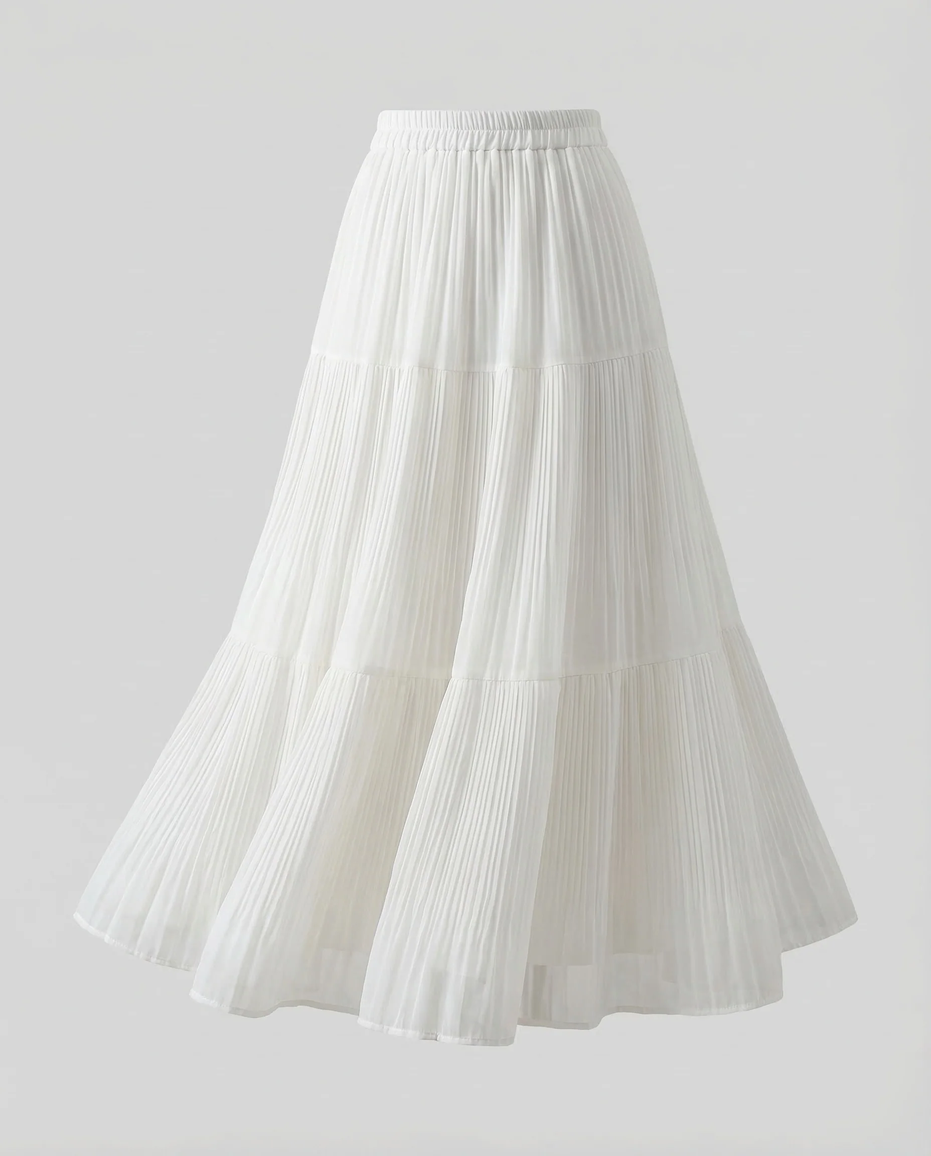 Damen Plisseerock Maxi Stufen - Image 5