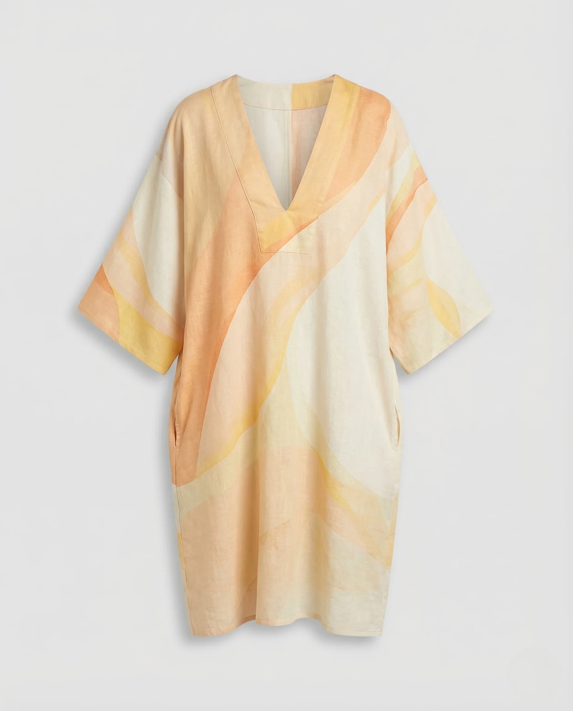 Damen Strand Kaftan Tunika V Ausschnitt - Image 5