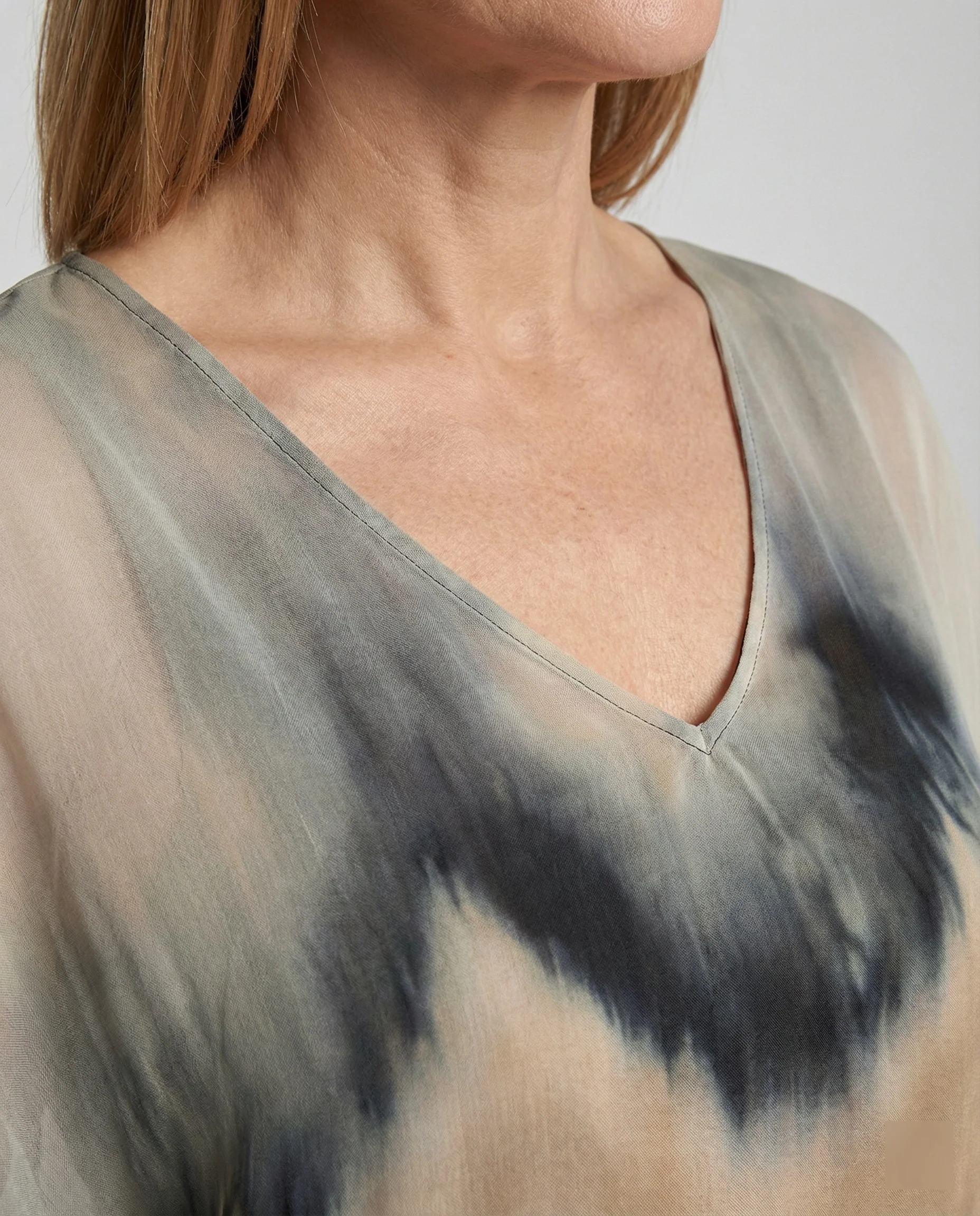Damen Kaftan Kleid Chiffon V-Ausschnitt - Image 3