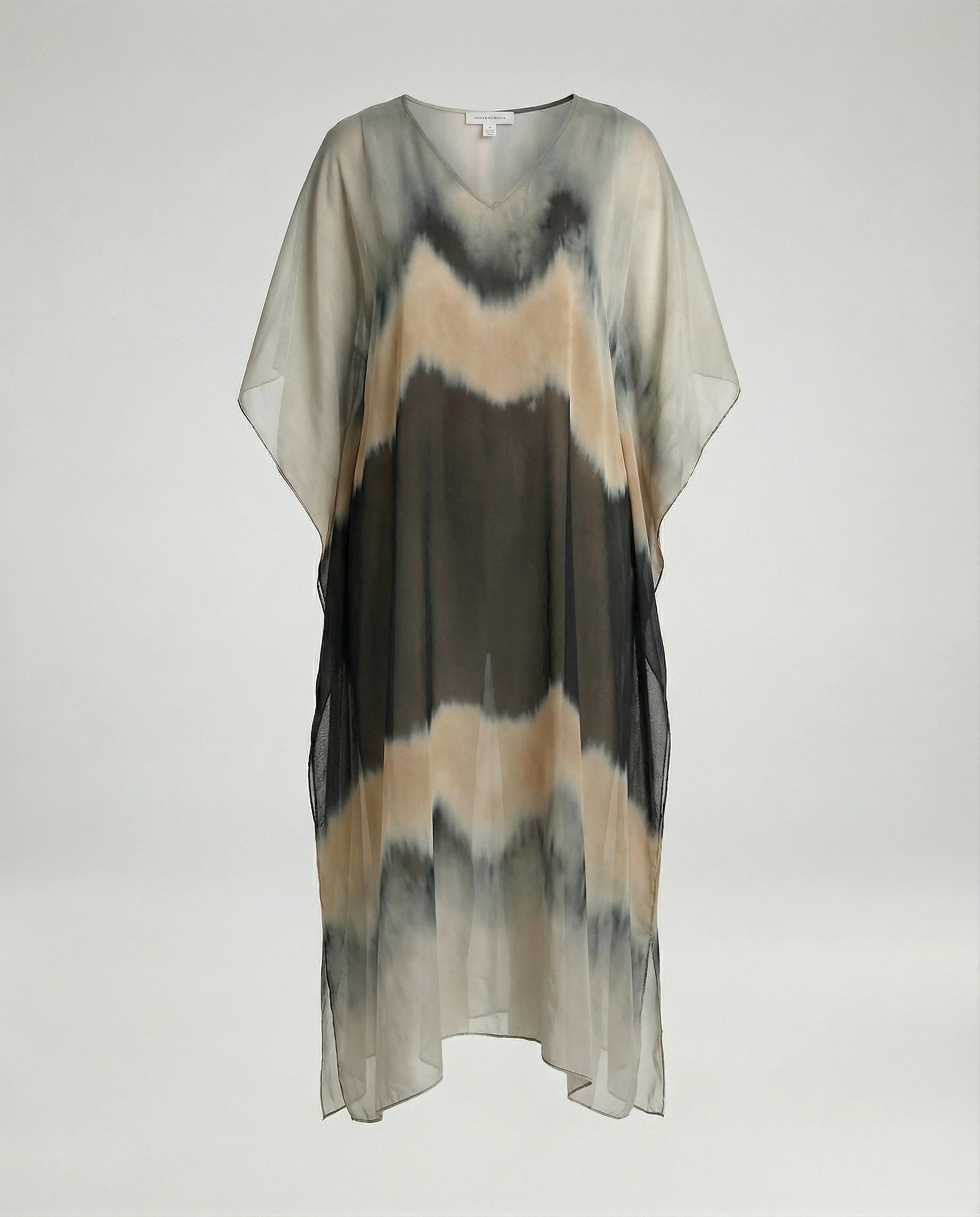 Damen Kaftan Kleid Chiffon V-Ausschnitt - Image 4