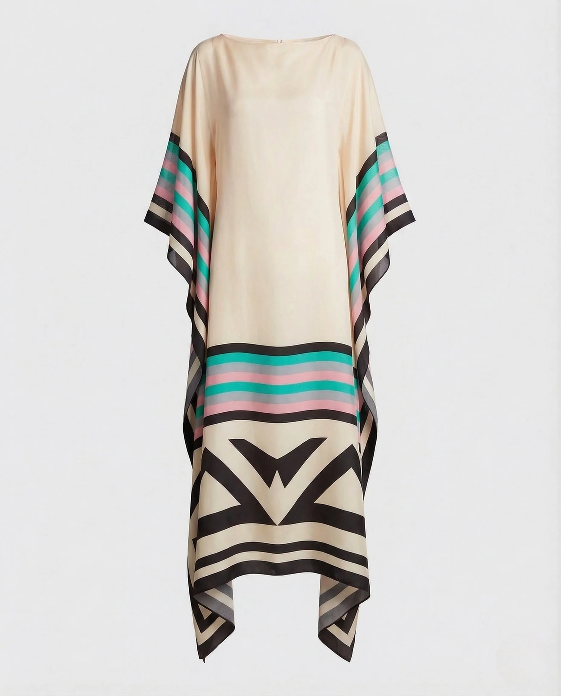 Damen Chiffon Maxikleid Fledermausärmel - Image 6