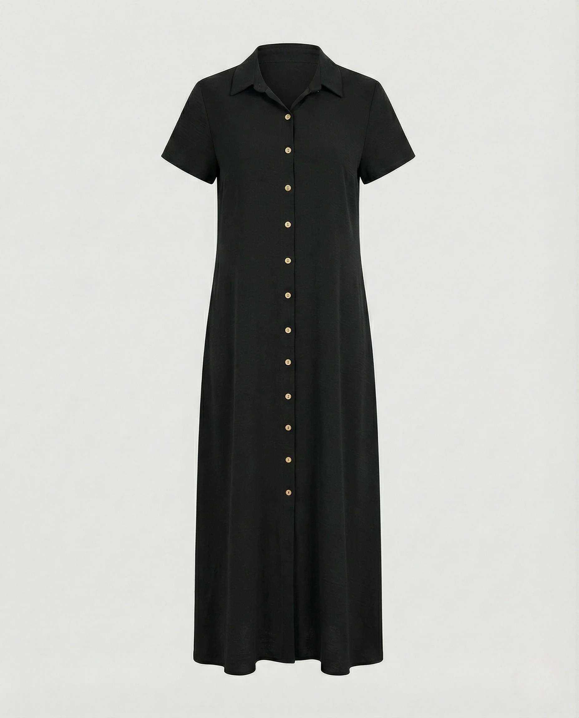 Damen Hemdblusen-Maxikleid mit Knopfleiste und Gürtel - Image 6