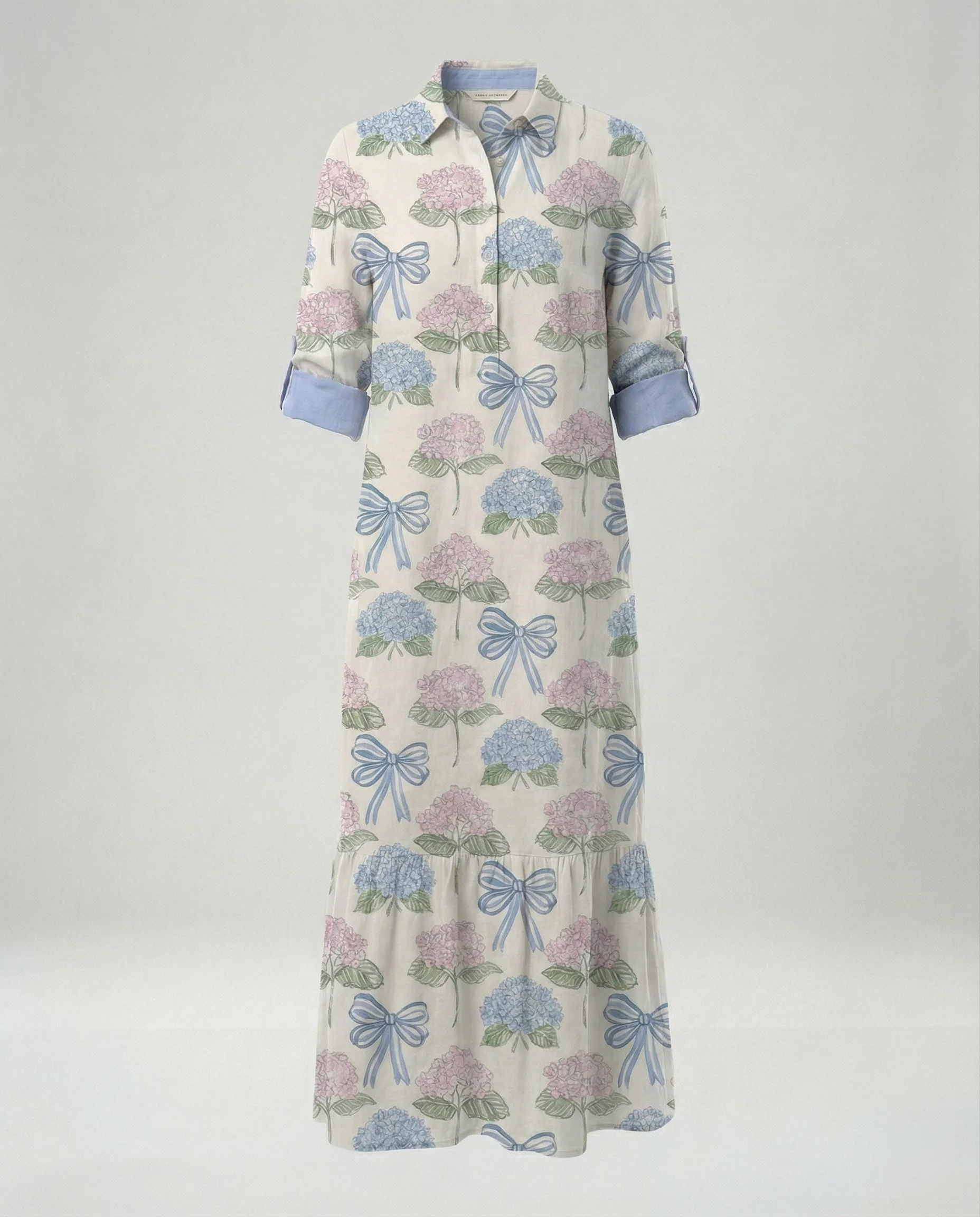 Damen Hemdblusenkleid mit Volant - Image 10