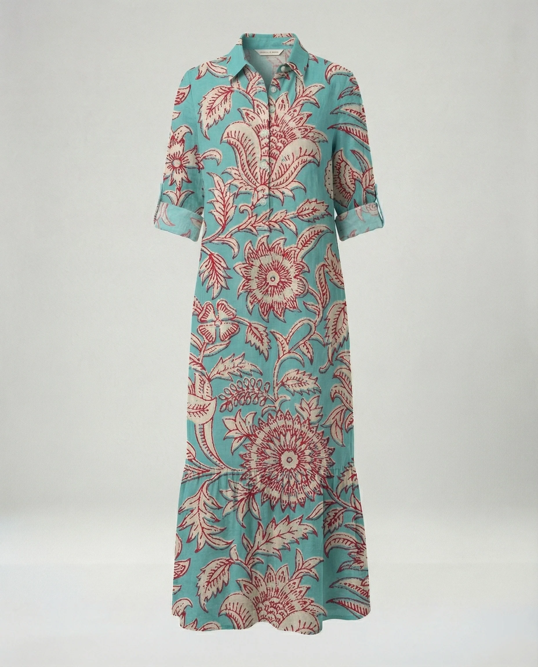 Damen Hemdblusenkleid mit Volant - Image 14