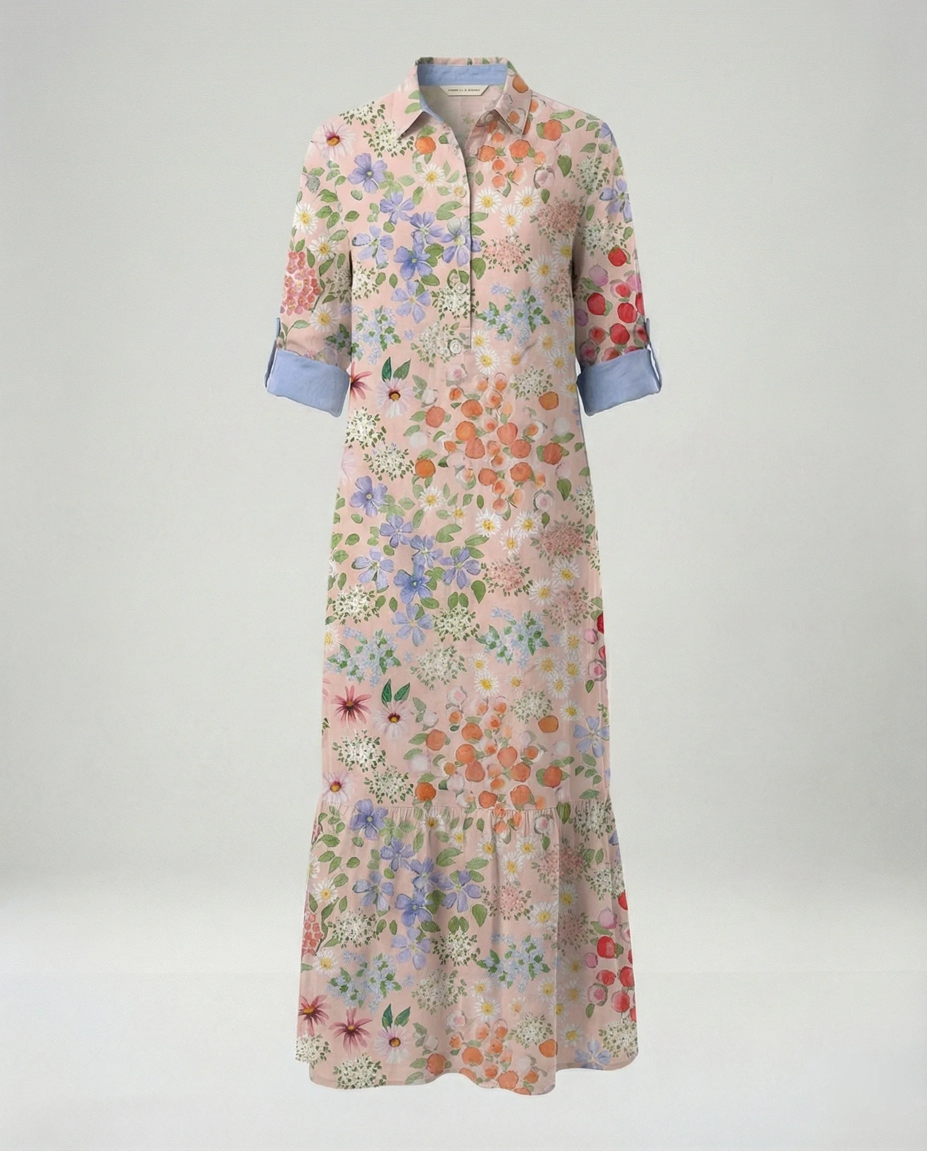 Damen Hemdblusenkleid mit Volant - Image 15
