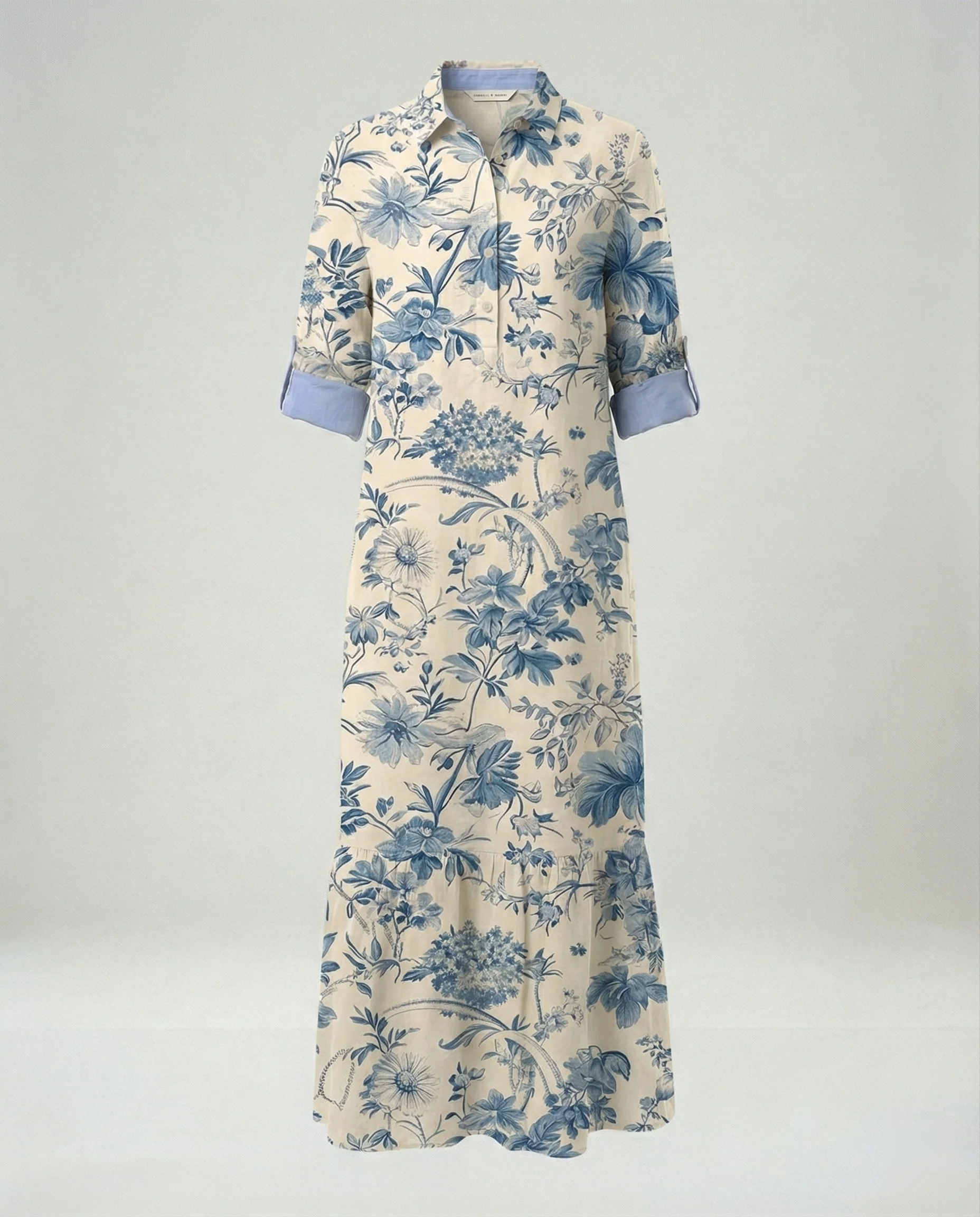 Damen Hemdblusenkleid mit Volant - Image 16