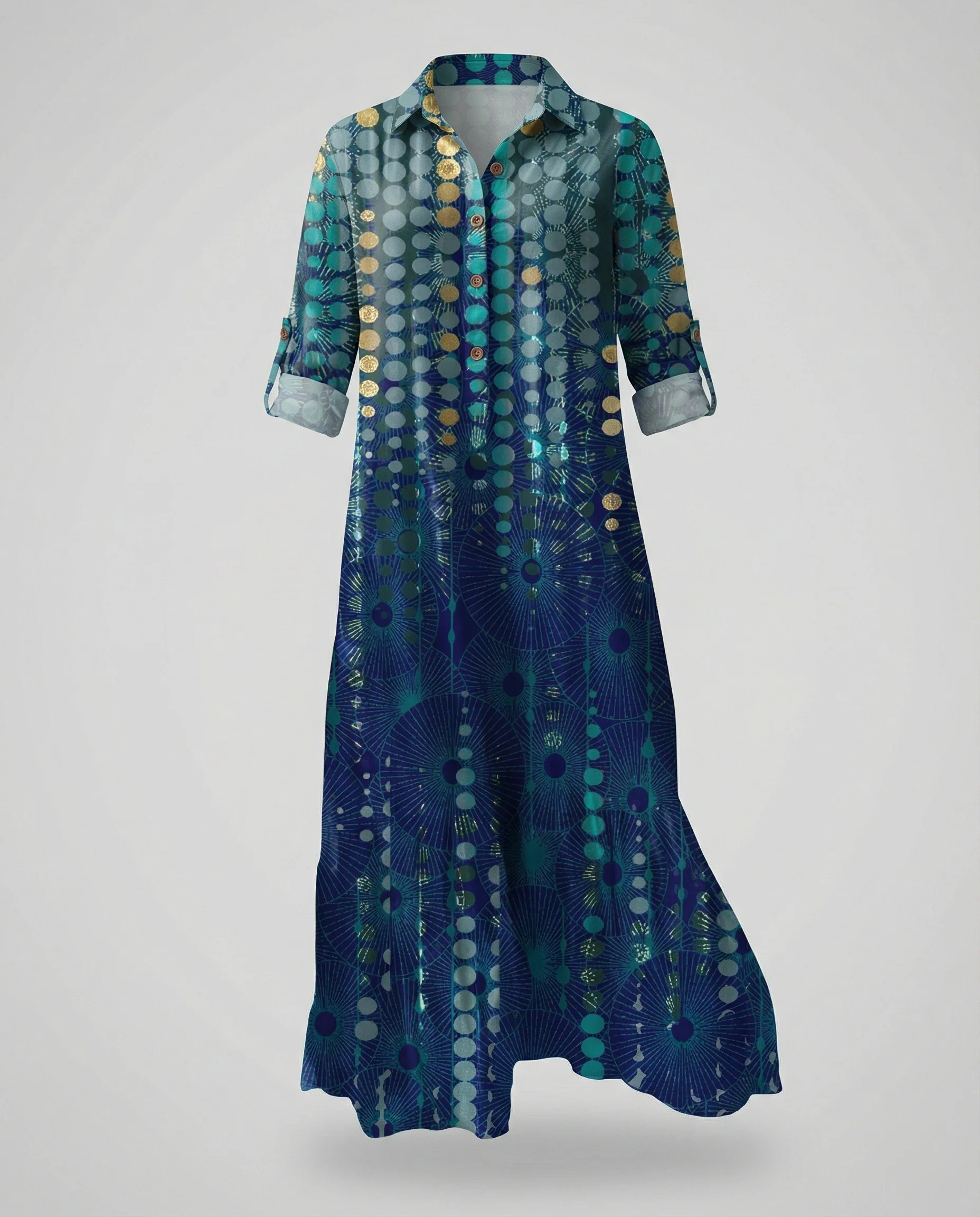 Damen Hemdblusenkleid mit Volant - Image 18