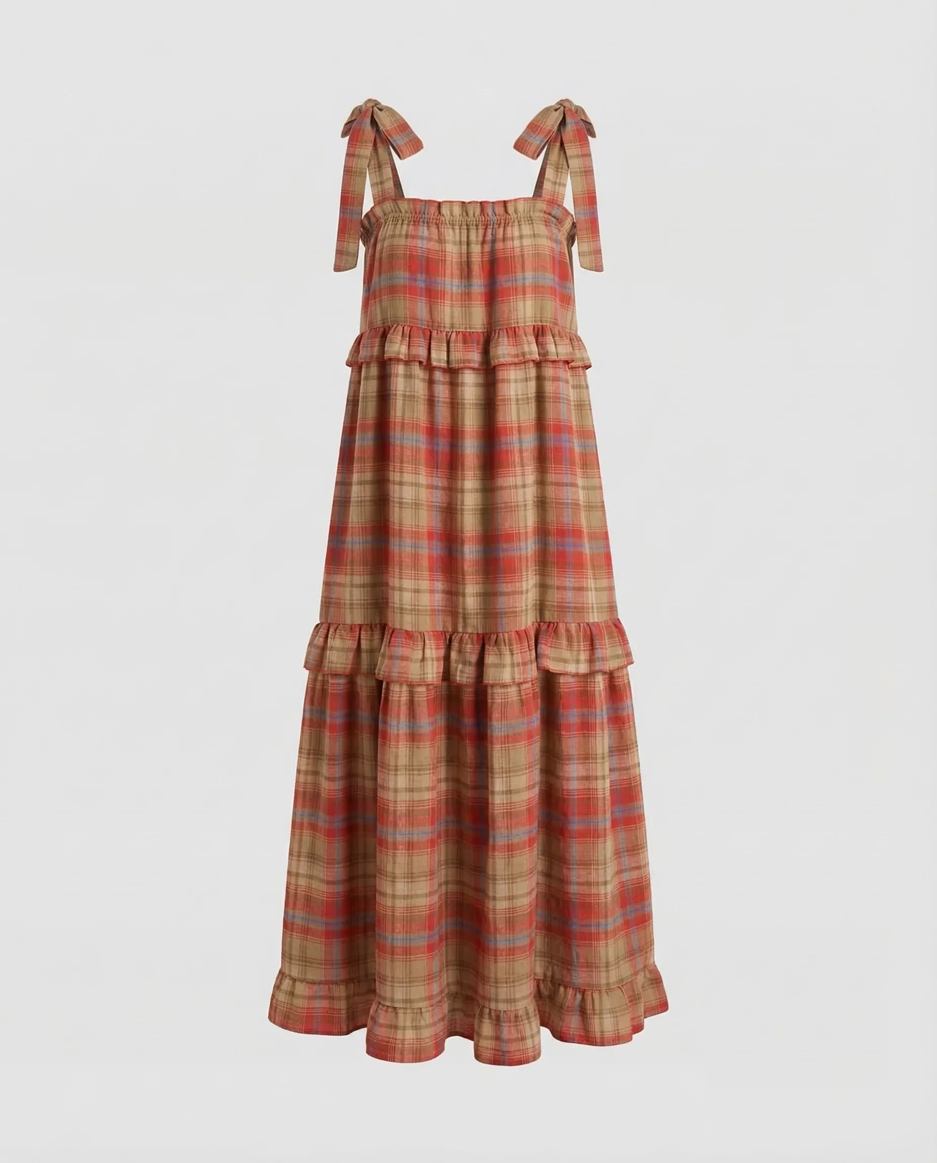 Damen Maxikleid Karo Stufen - Image 5