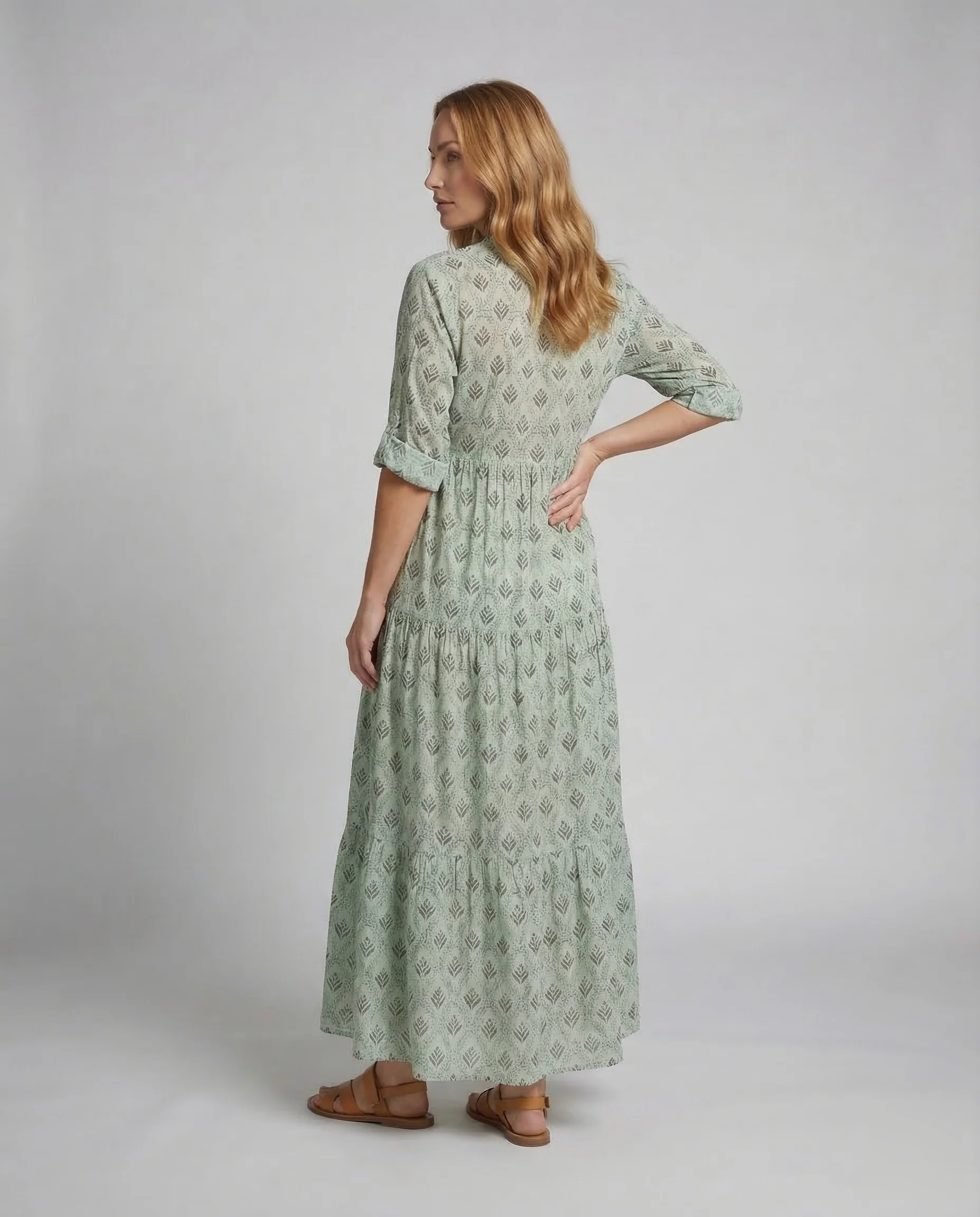 Damen Maxikleid Sommer Baumwolle - Image 4