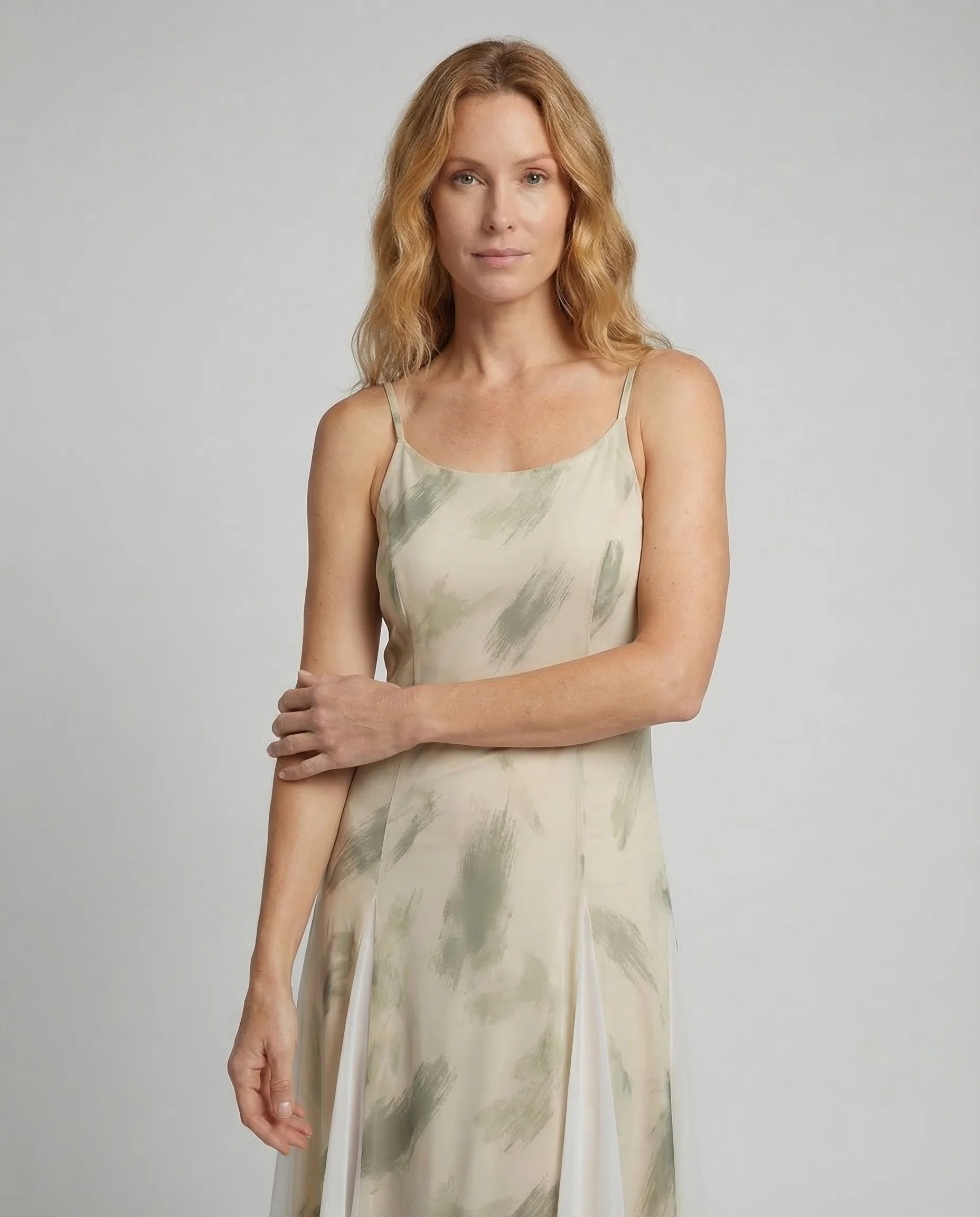 Damen Maxikleid Leinen A Linie - Image 2