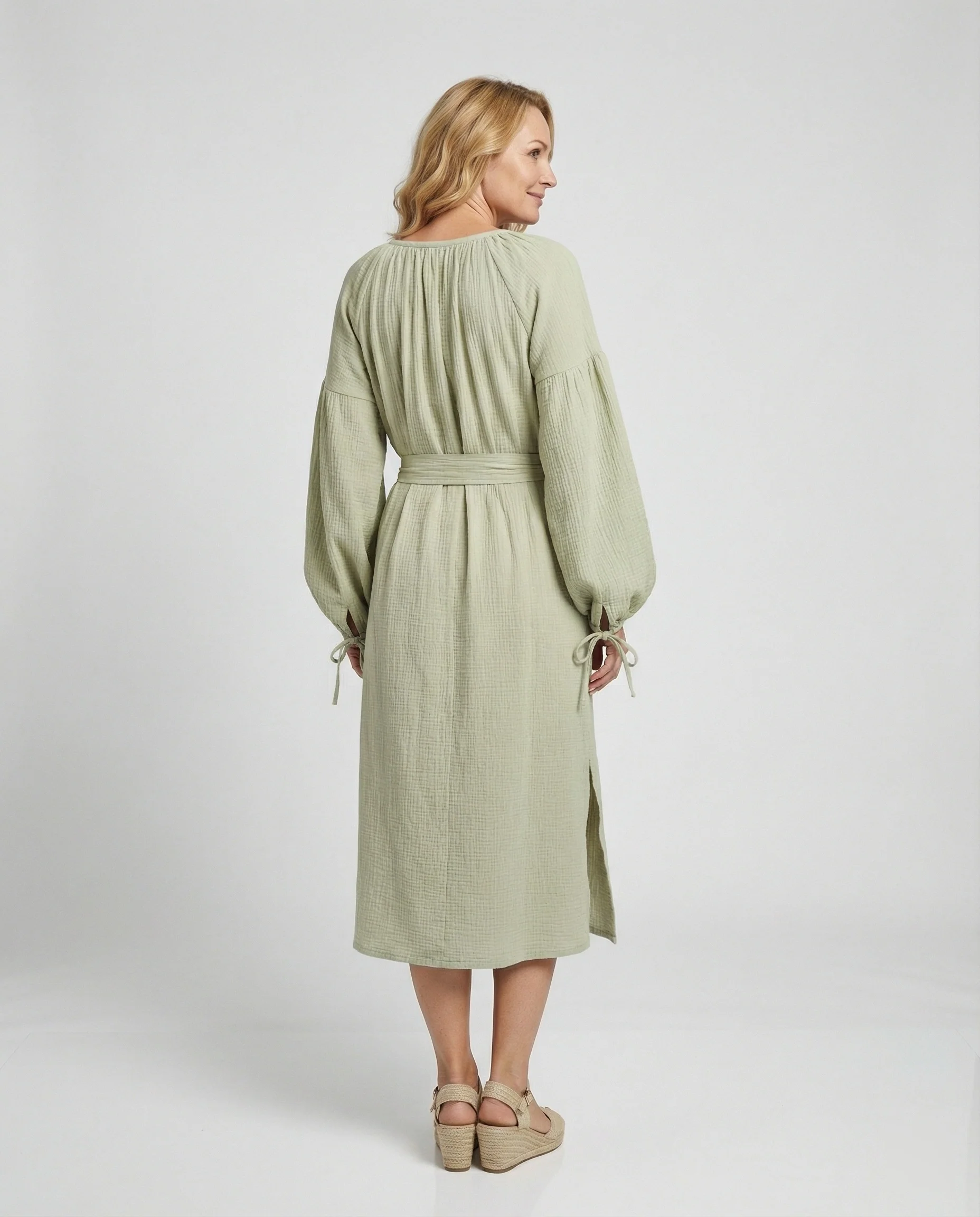 Musselin Maxikleid Sommer Damen - Image 2