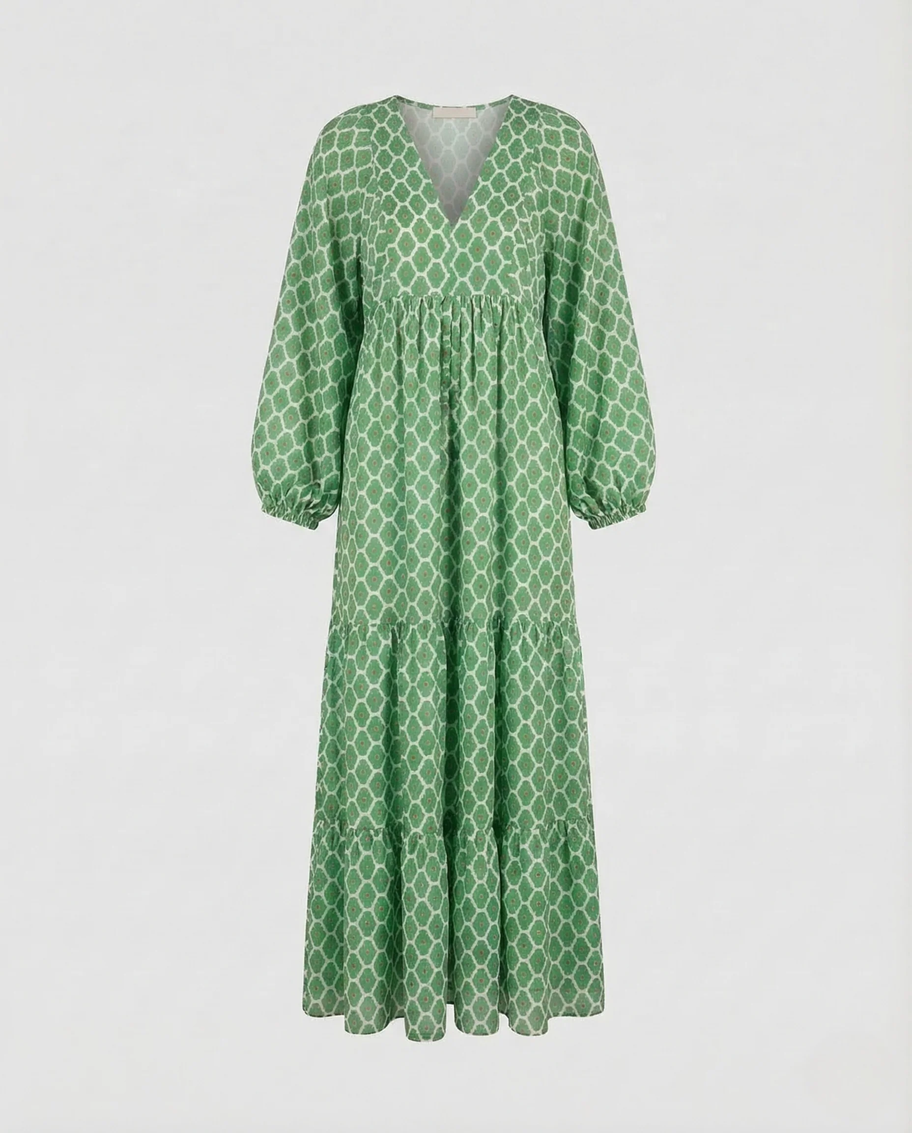 Damen Maxikleid Empire Ballonärmel - Image 6