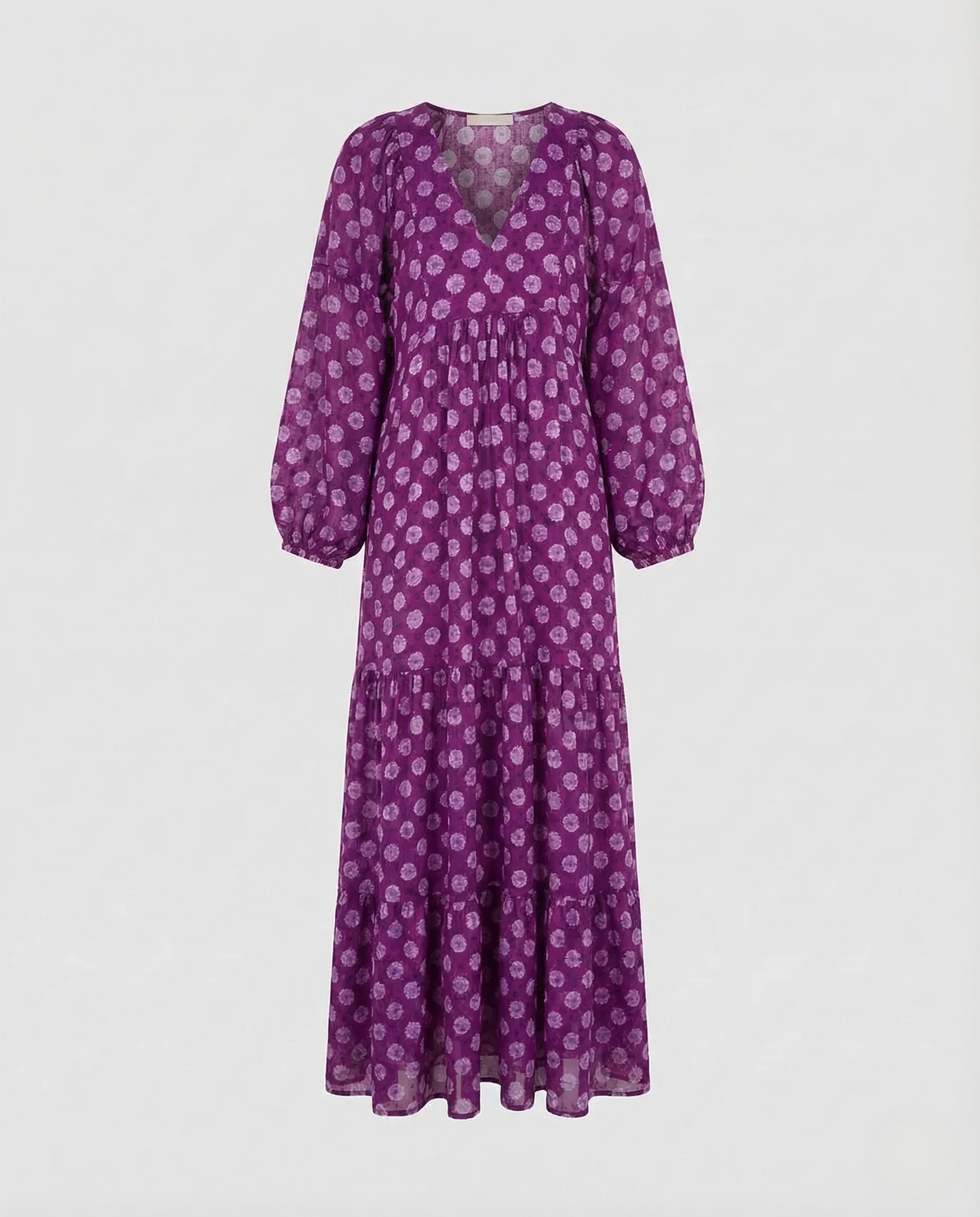 Damen Maxikleid Empire Ballonärmel - Image 7
