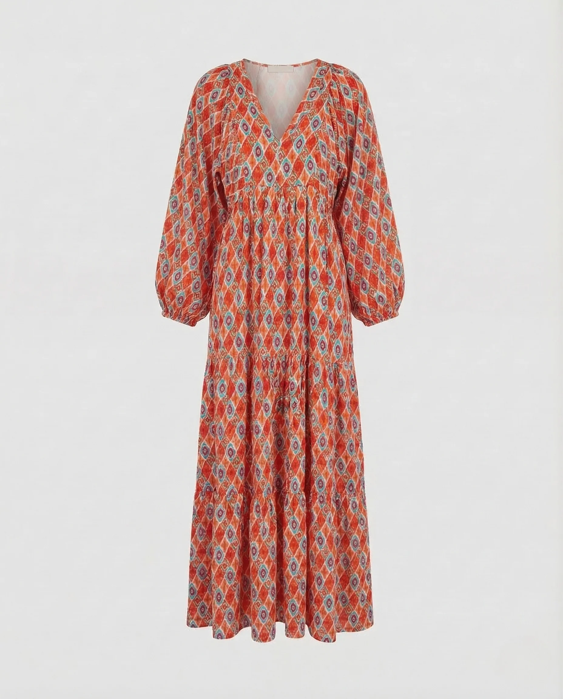 Damen Maxikleid Empire Ballonärmel - Image 8