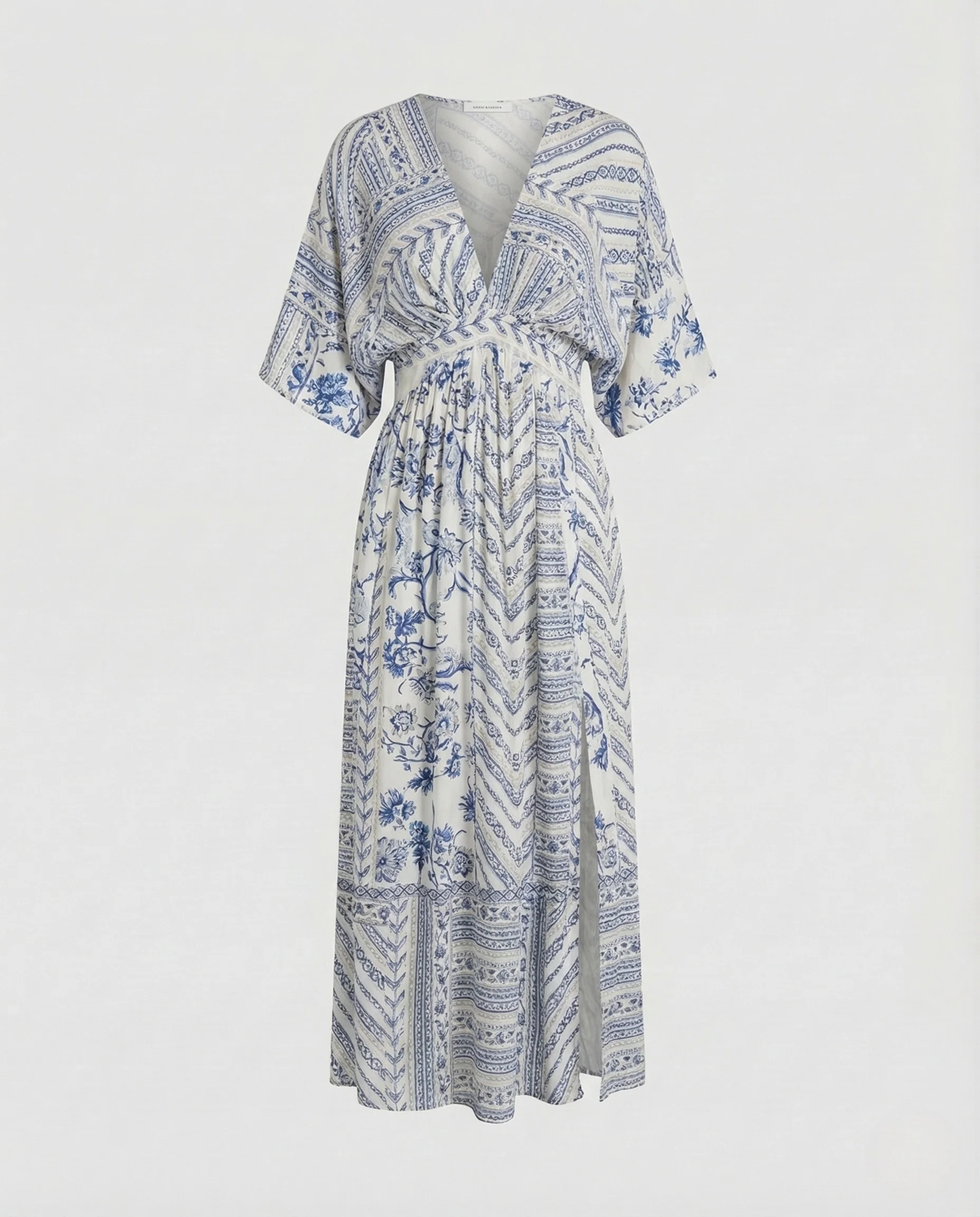 Damen Maxikleid Empire Taille Schlitz - Image 6