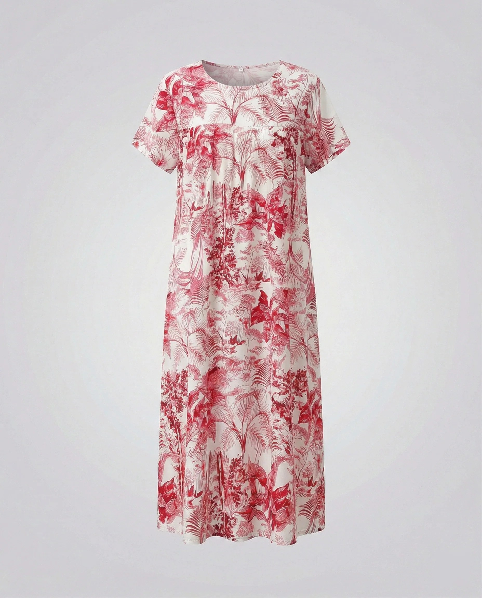 Luftiges Midikleid Damen Mit Taschen - Image 19