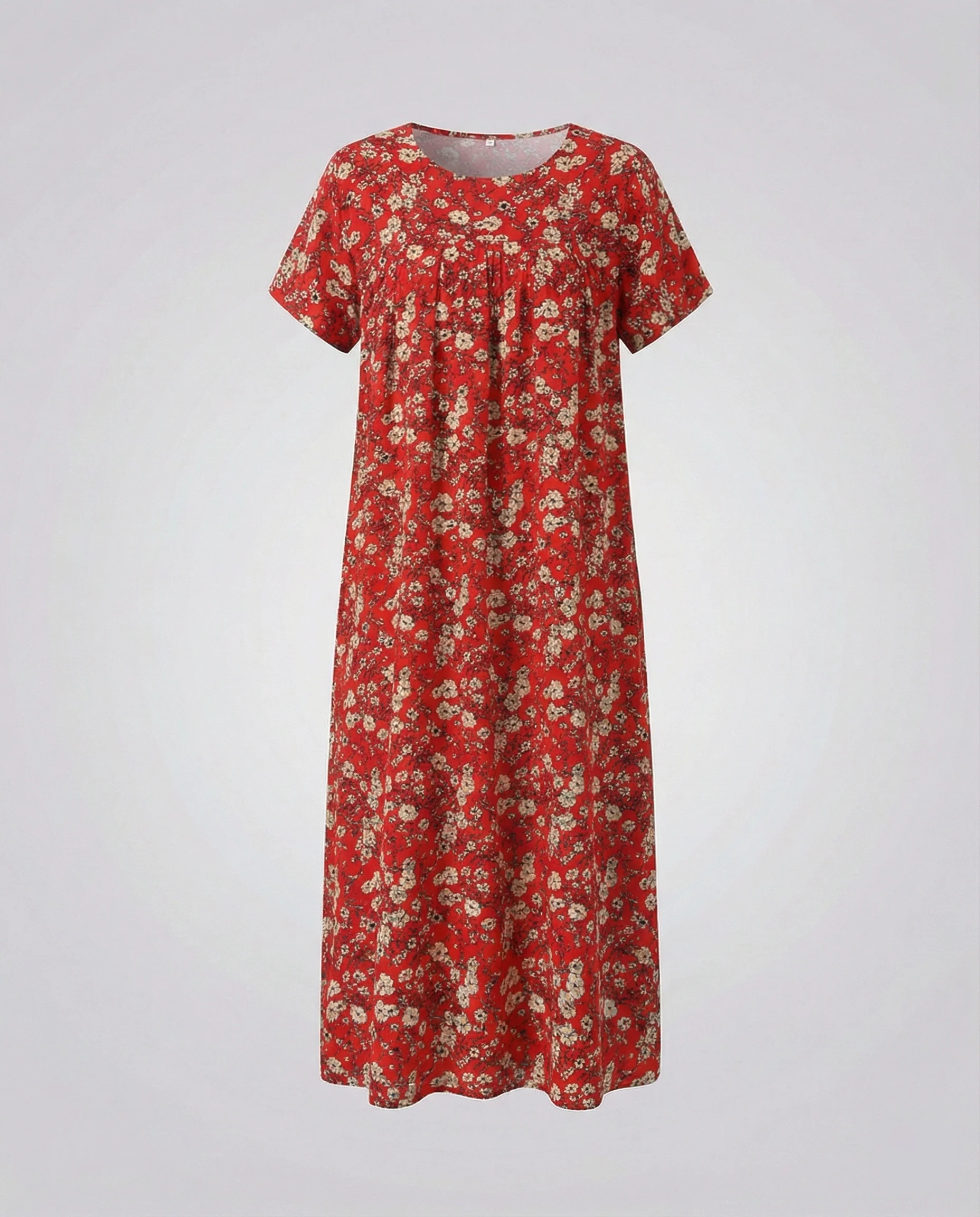 Luftiges Midikleid Damen Mit Taschen - Image 24