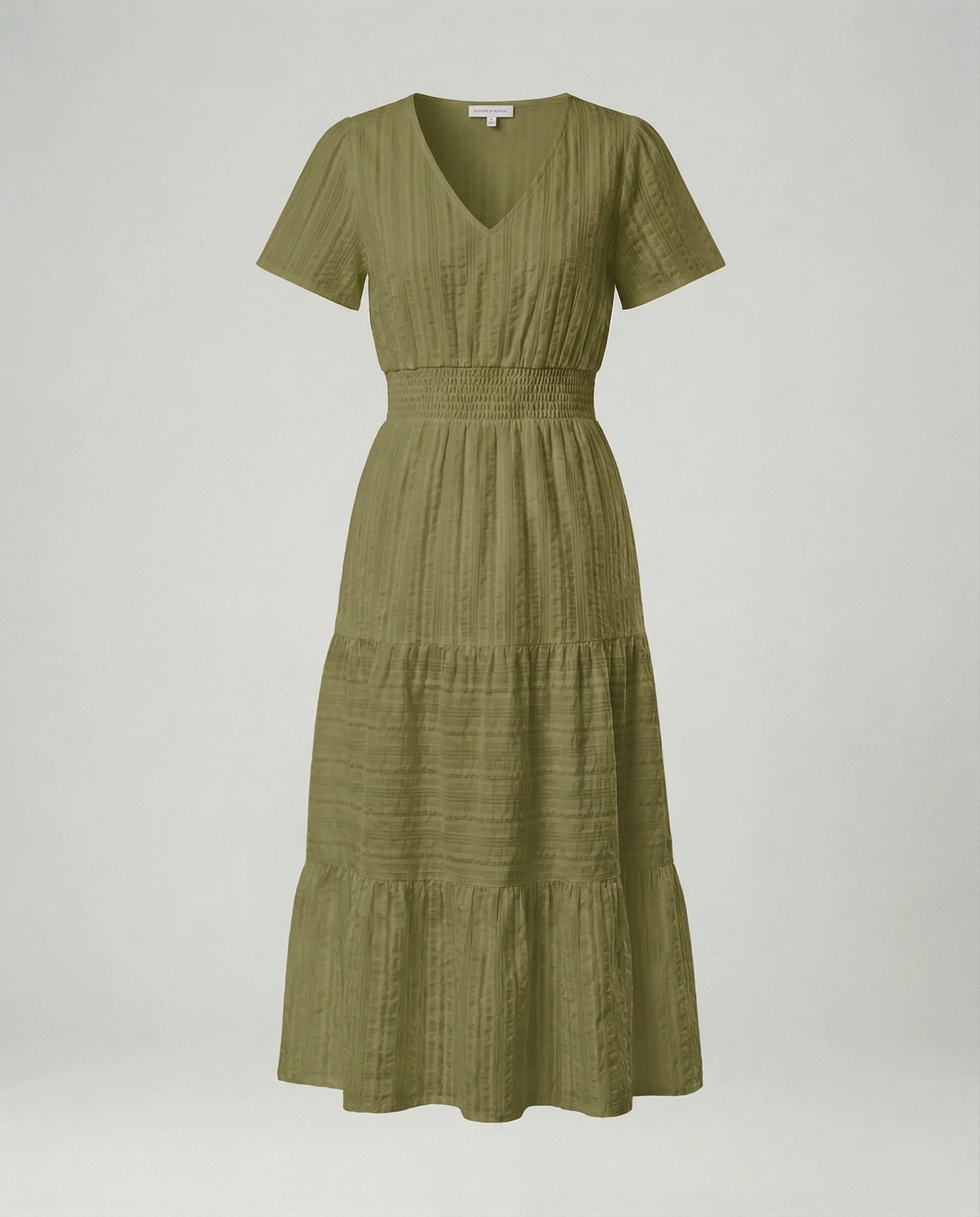 Midikleid Mit Geraffter Taille Damen - Image 3