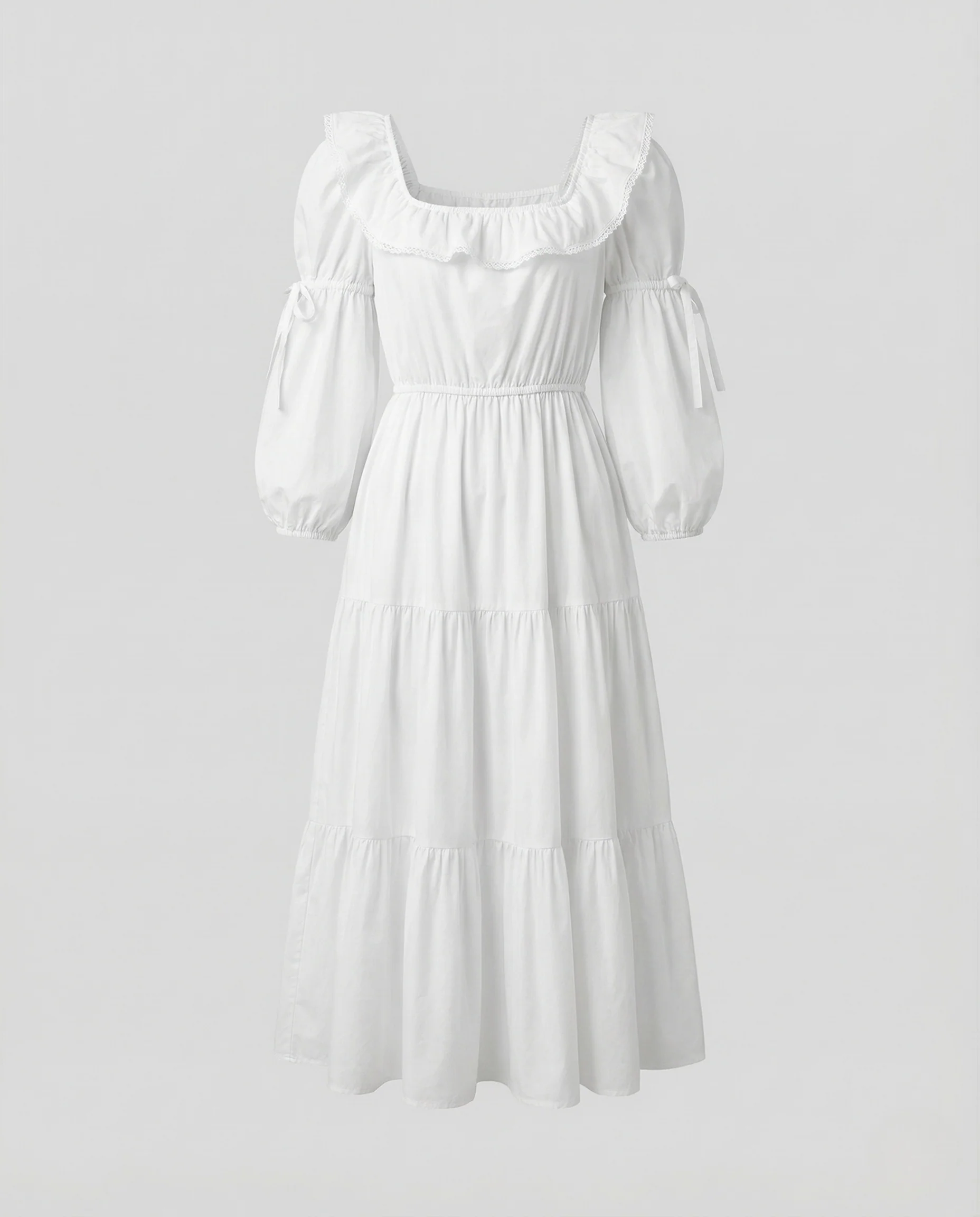 Damen Midikleid mit Volantkragen - Image 5