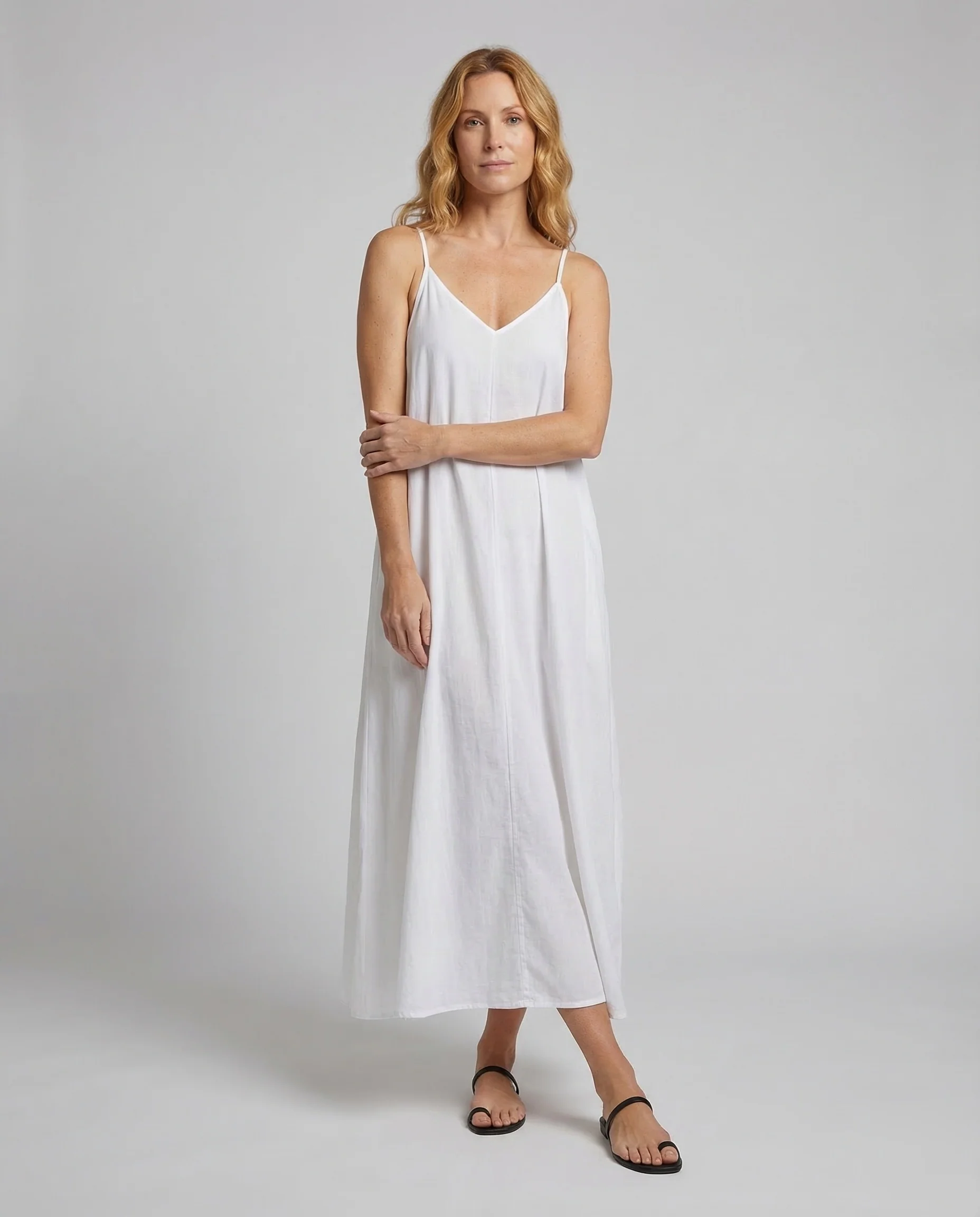 Damen Slipkleid Plissee