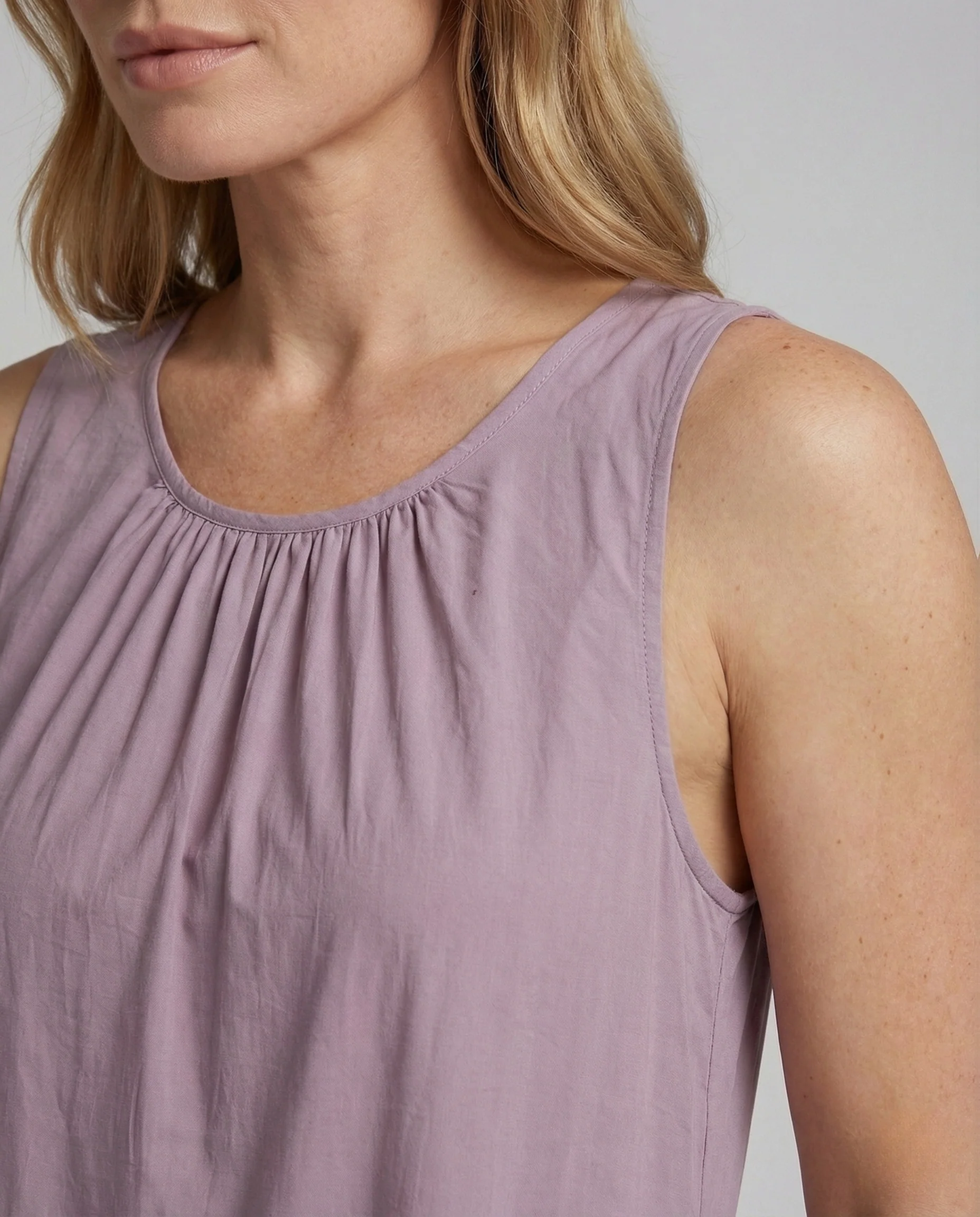 Damen Stufenkleid Ärmellos Maxilänge - Image 3