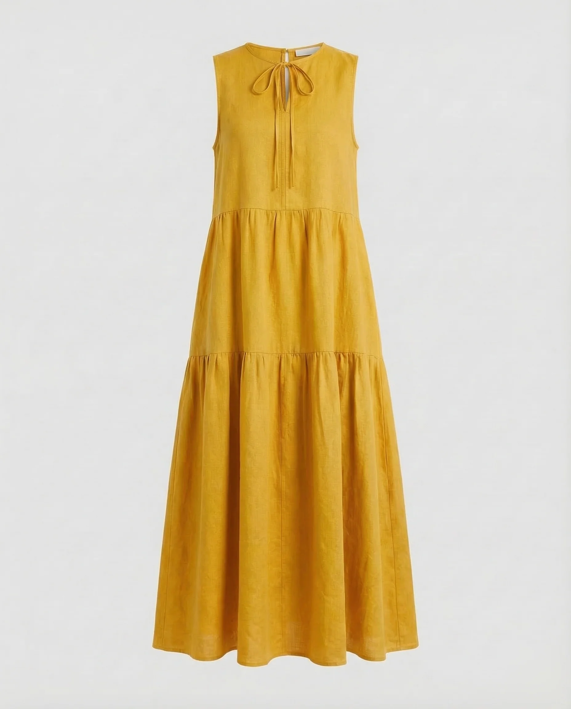 Damen Stufenkleid Leinenoptik - Image 6