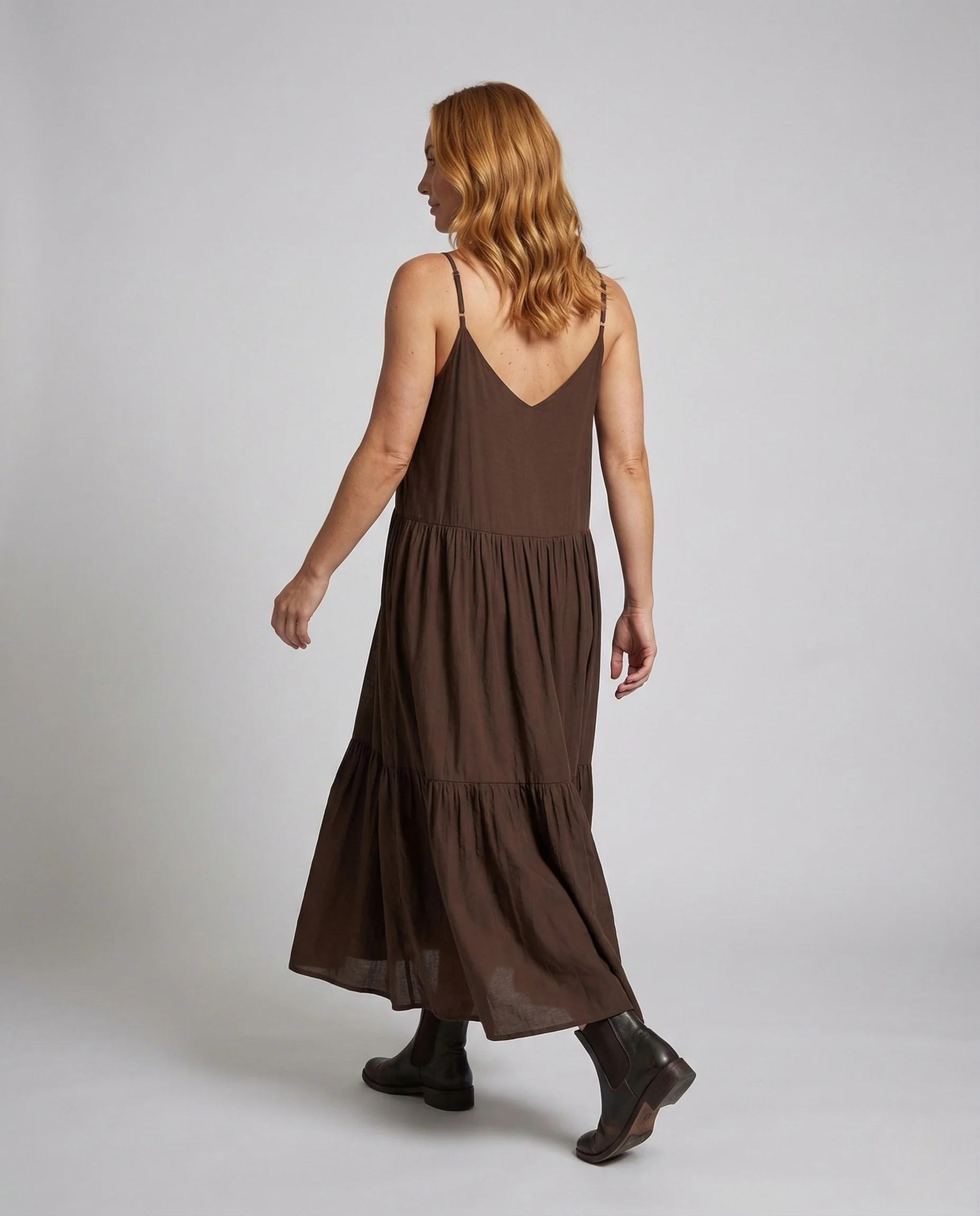 Damen Stufenkleid mit Spaghettiträgern - Image 4