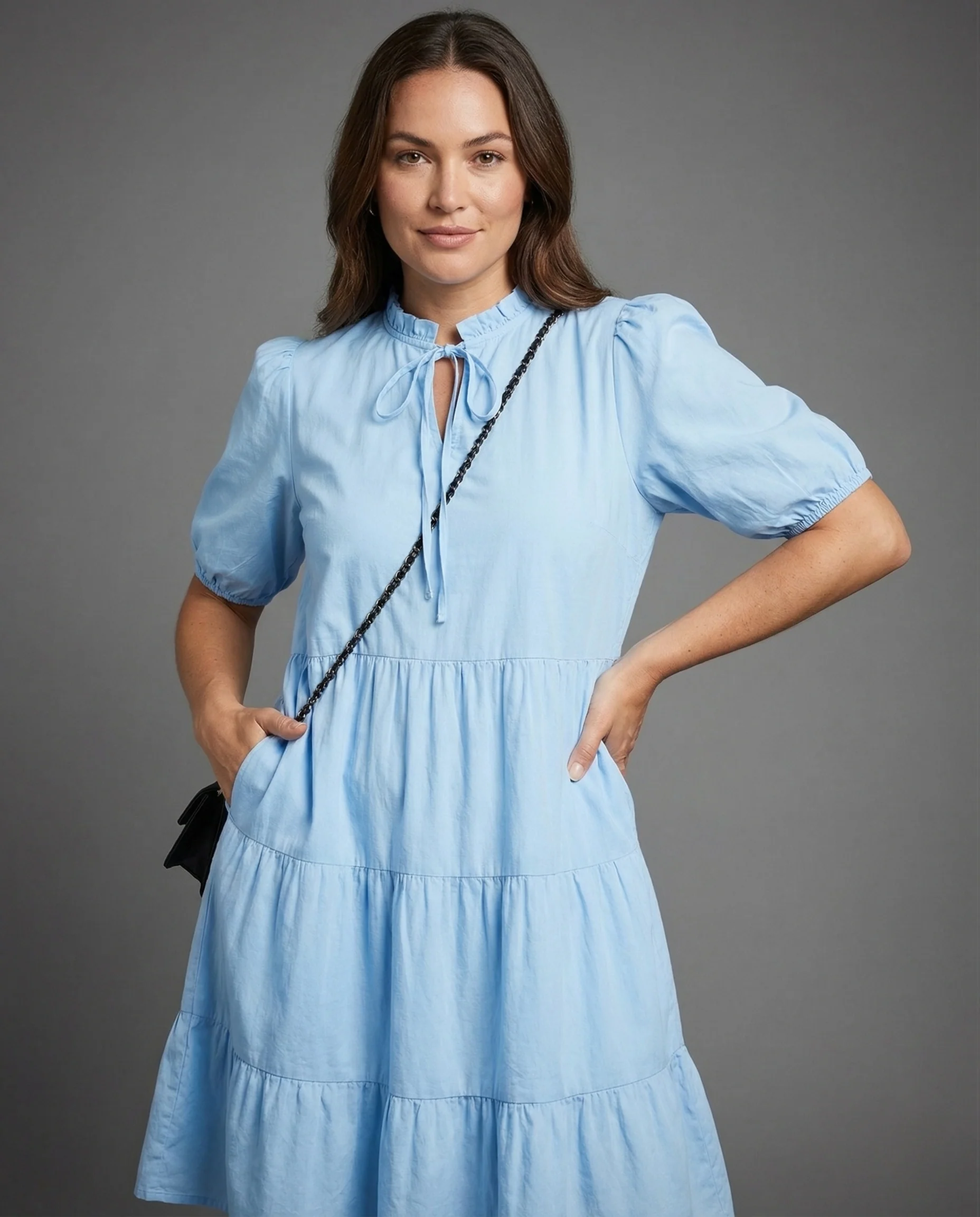 Damen Stufen Midikleid im Landhausstil - Image 2